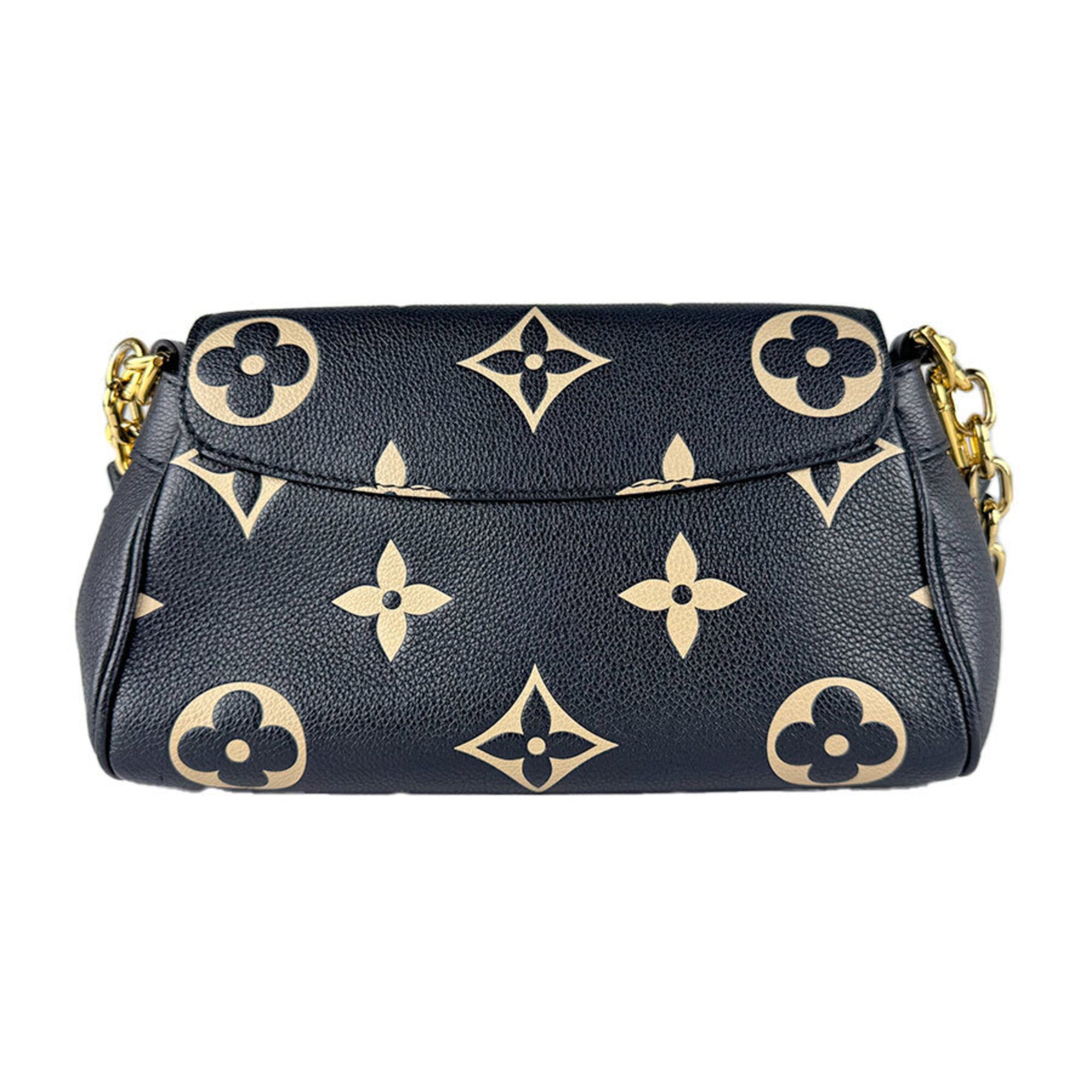 Louis Vuitton Beige Black Monogram Empreinte Shoulder Bag (Pre-Owned)