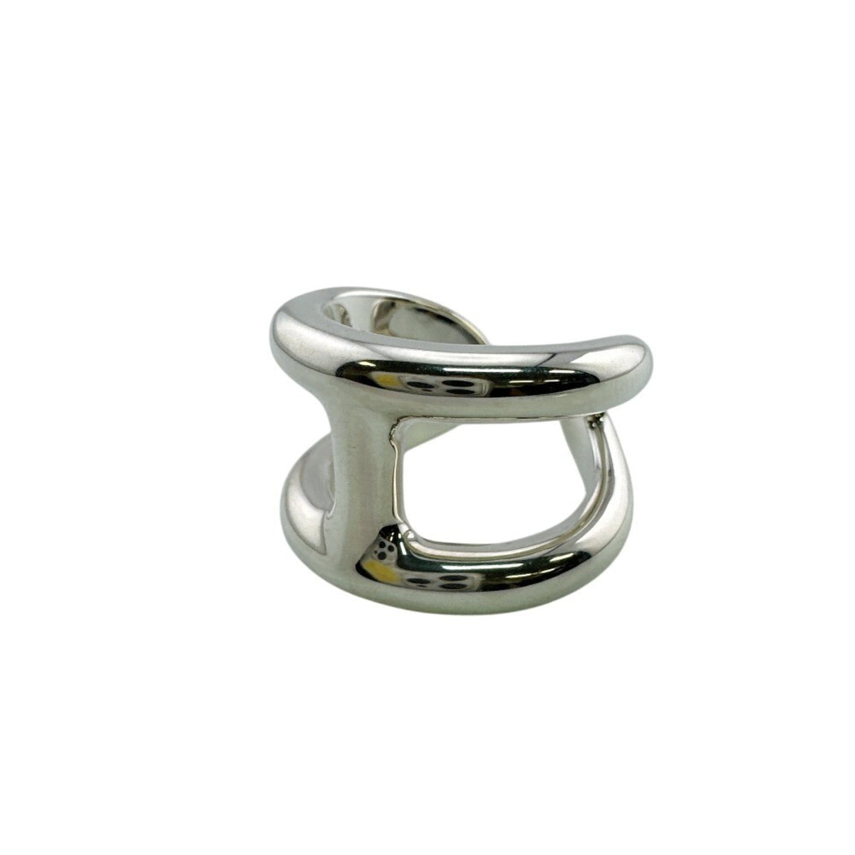 Hermes Silver Silver 925 Band Ring (Pre-Owned)