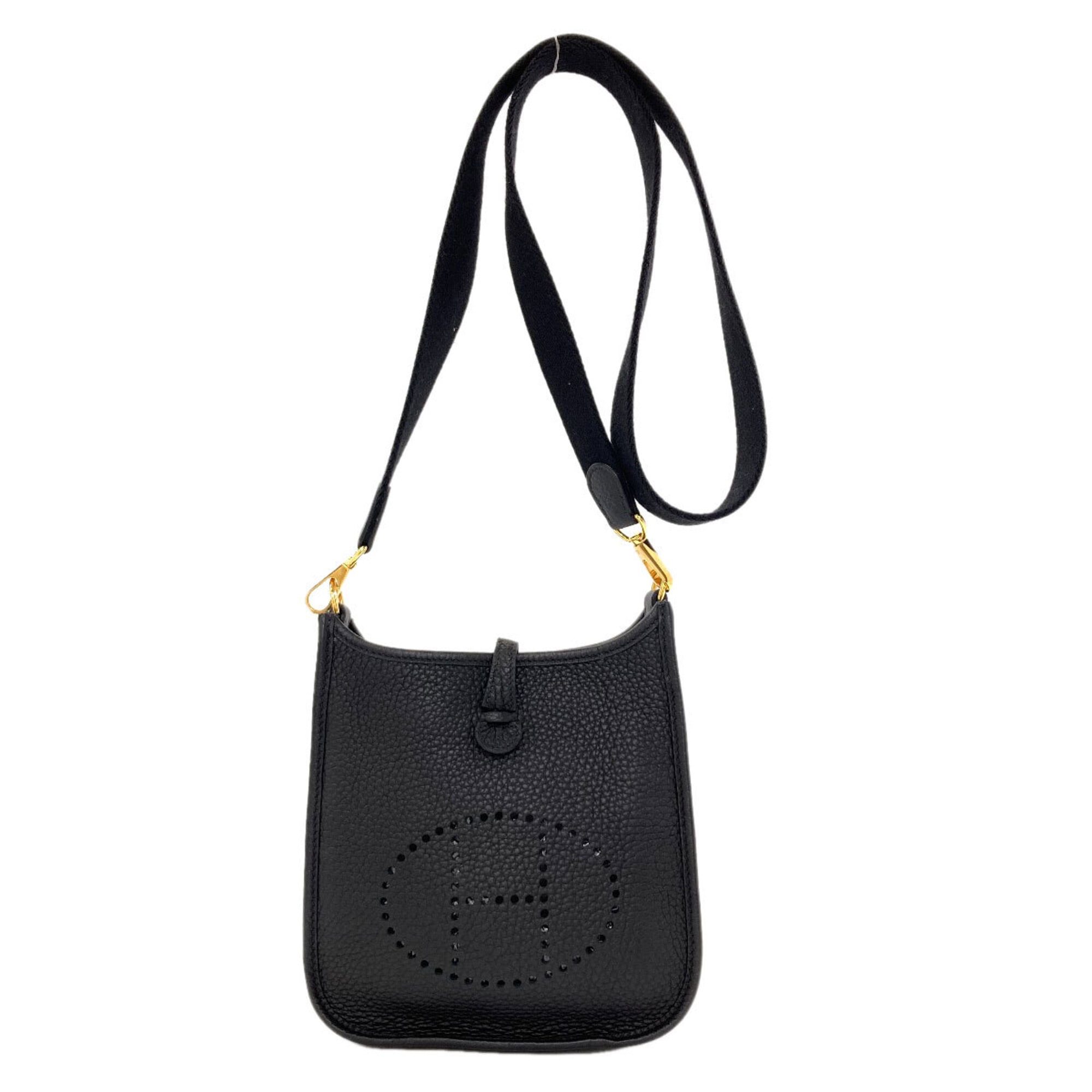 Hermes Black Taurillon Clemence Leather Shoulder Bag (Pre-Owned)