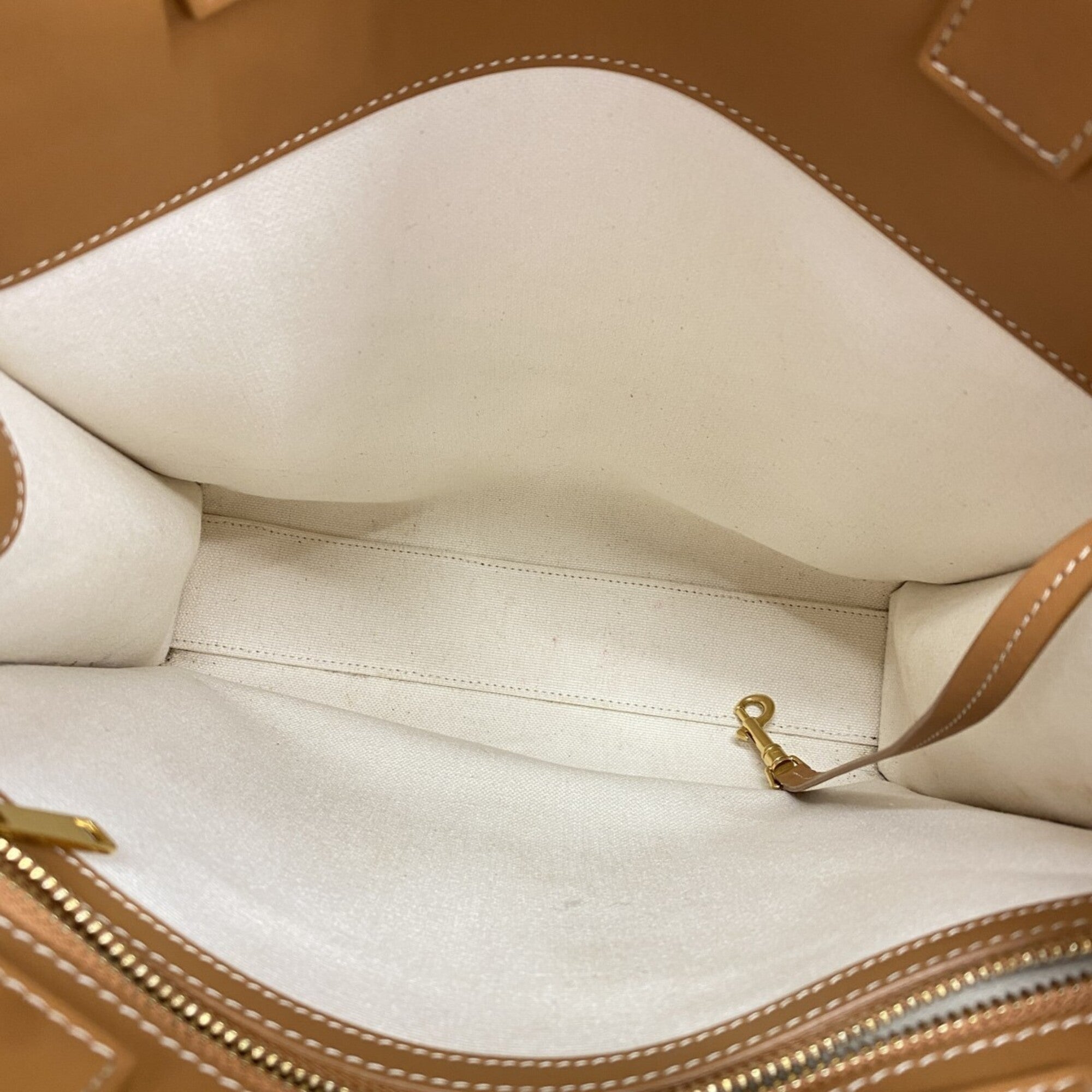 Celine Beige Brown Canvas Handbag (Pre-Owned)