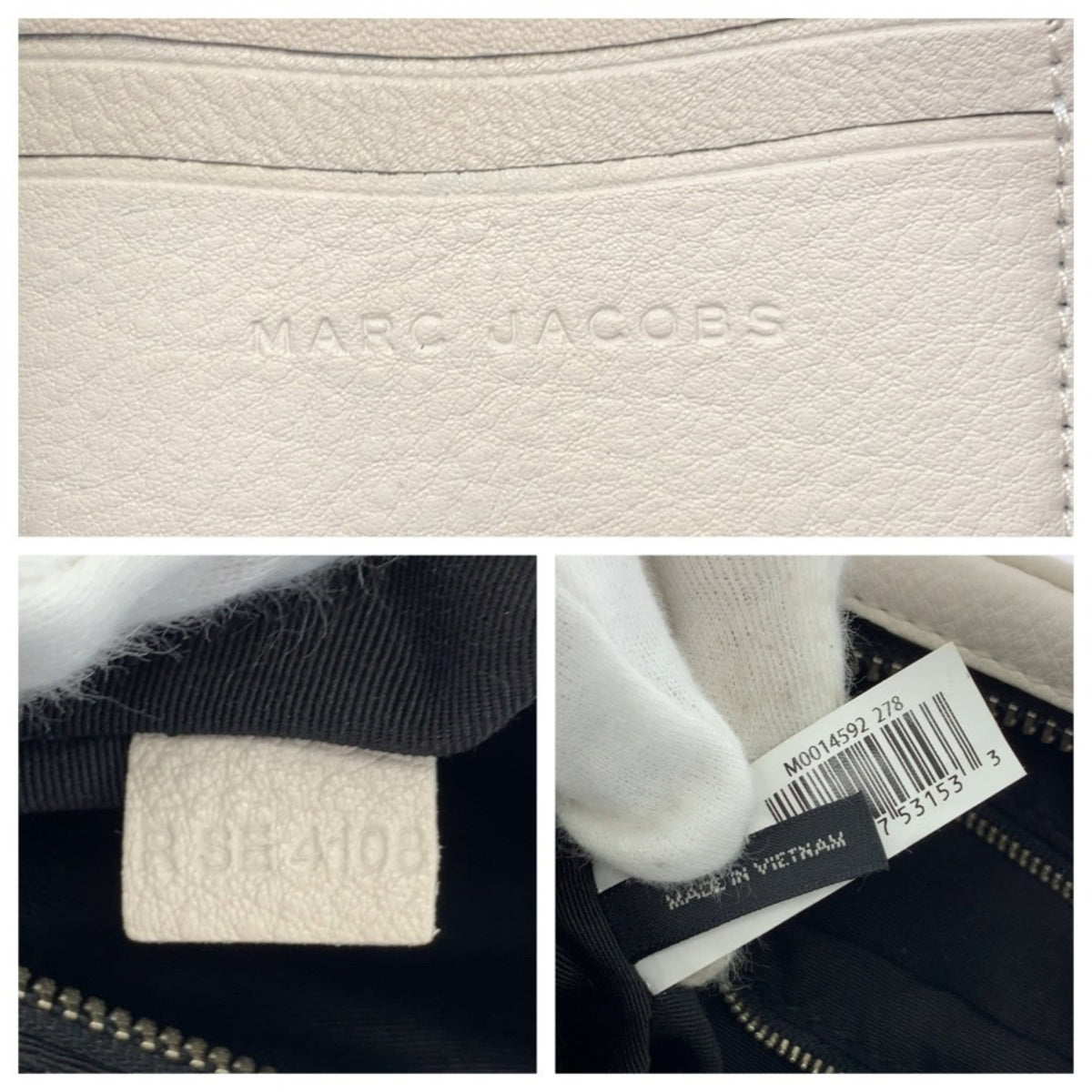 Marc Jacobs White Leather Clutch Bag Shoulder Bag (Pre-Owned)