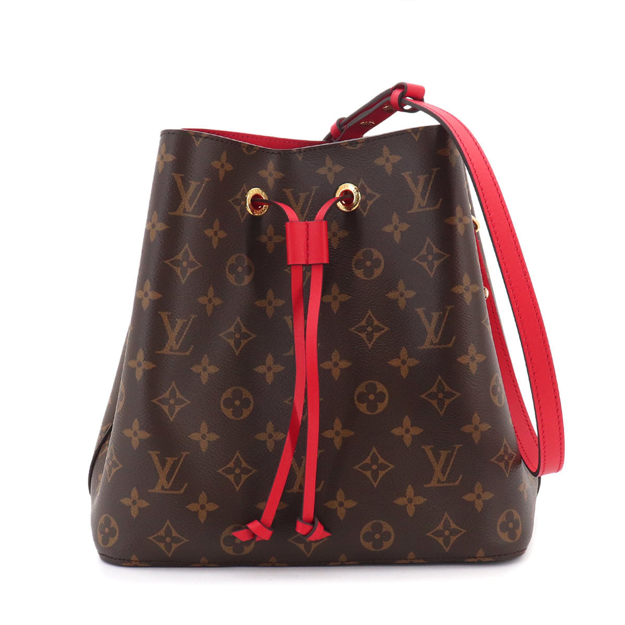 Louis Vuitton Coquelicots Monogram Red Color Monogram Leather Handbag Shoulder Bag (Pre-Owned)