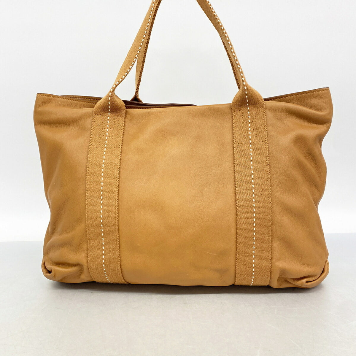 Hermes Brown Leather Tote Bag (Pre-Owned)