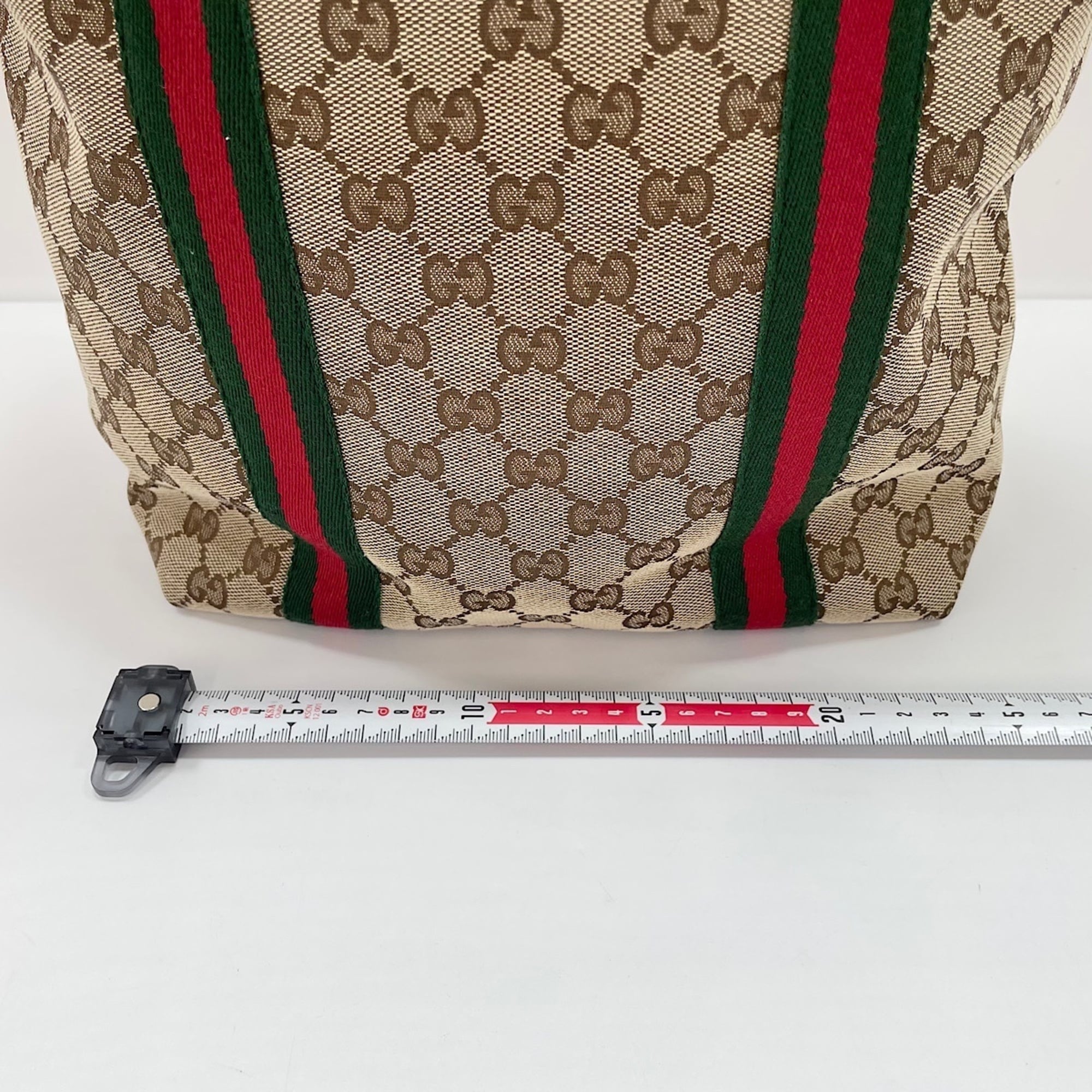 Gucci Sherry Line Beige Handbag (Pre-Owned)