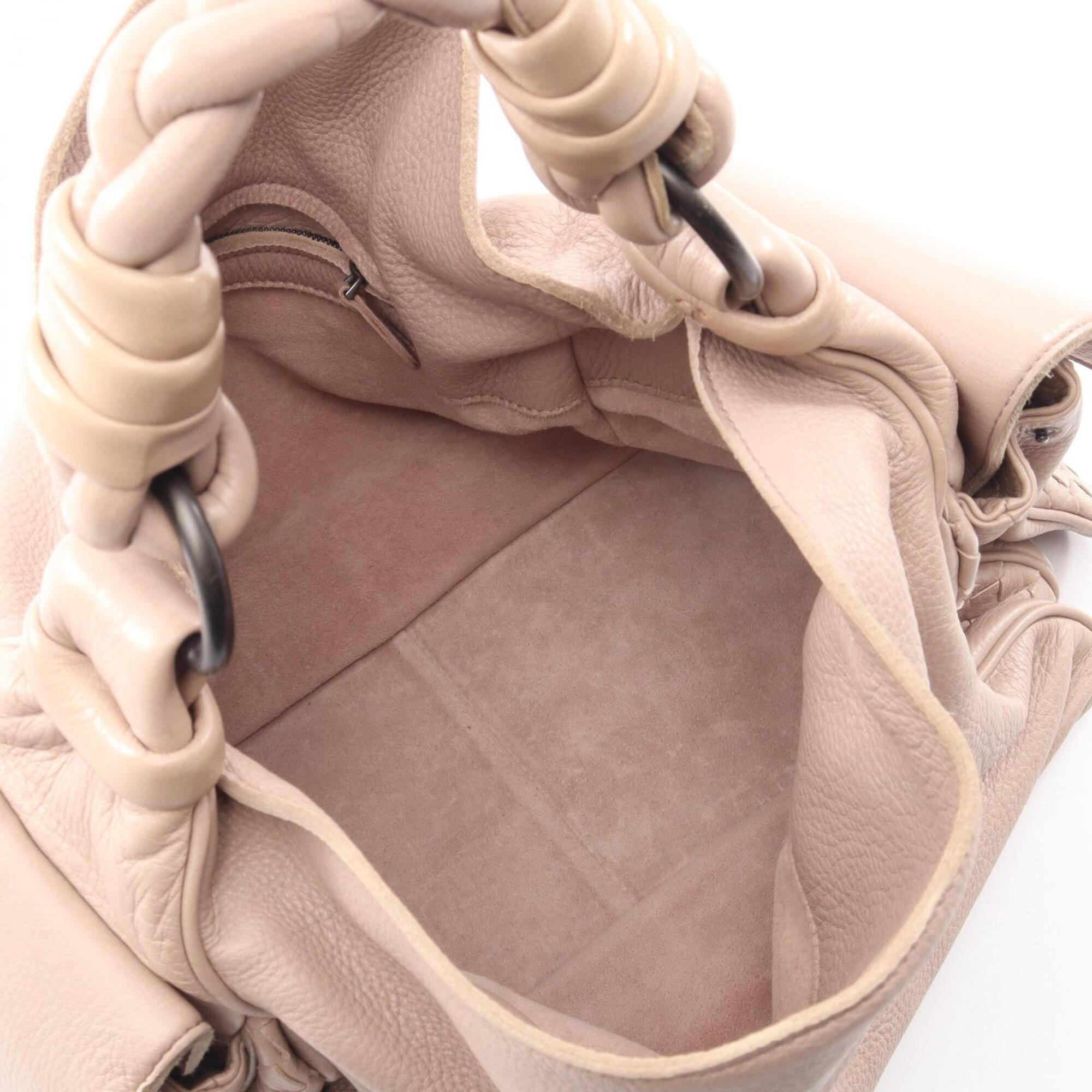 Bottega Veneta Pink Leather Handbag Shoulder Bag (Pre-Owned)