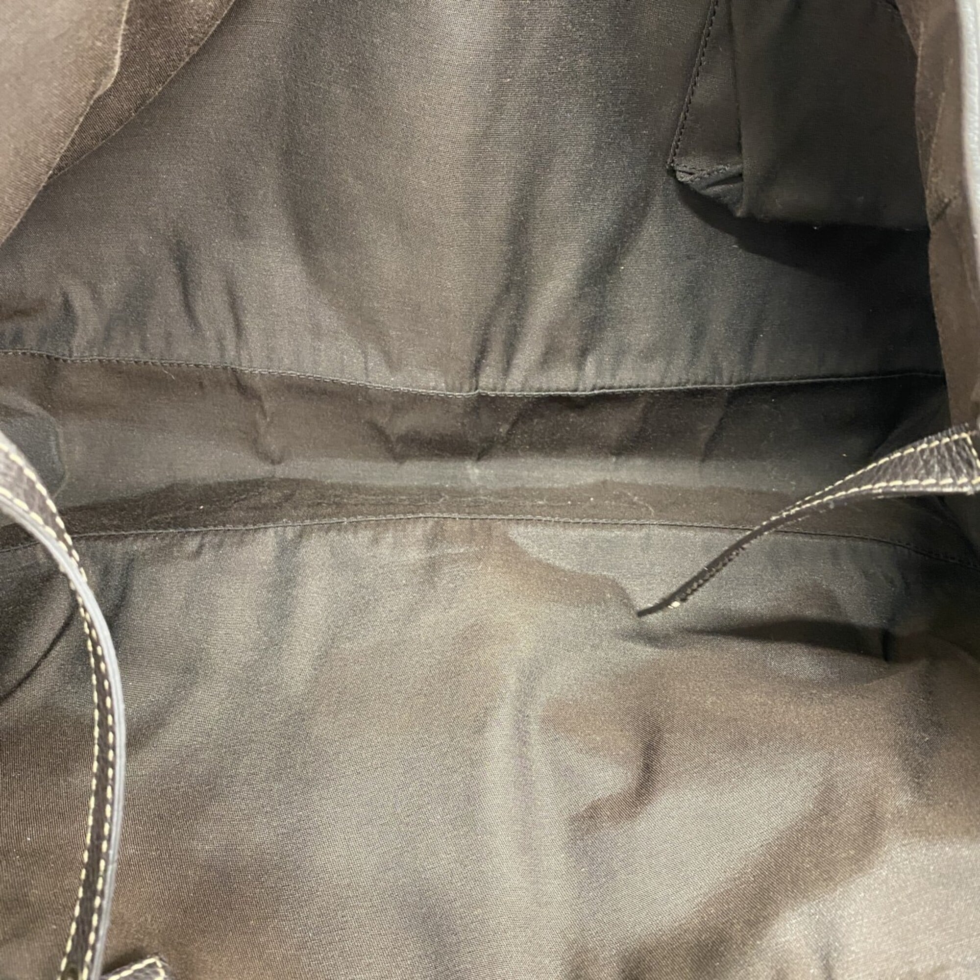 Gucci Beige Brown Coated Canvas Tote Bag (Pre-Owned)