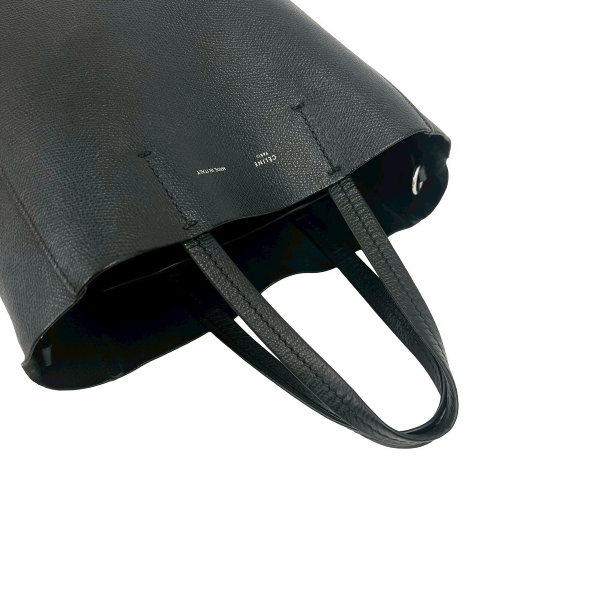 Celine Black Leather Handbag Shoulder Bag Tote Bag (Pre-Owned)