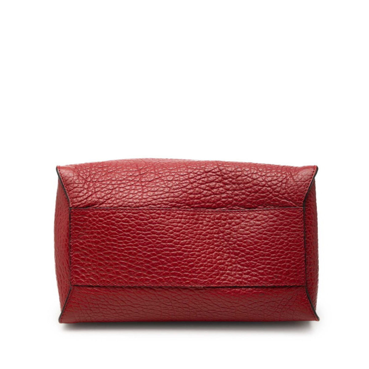 Burberry Red Color Leather Shoulder Bag Tote Bag (Pre-Owned)