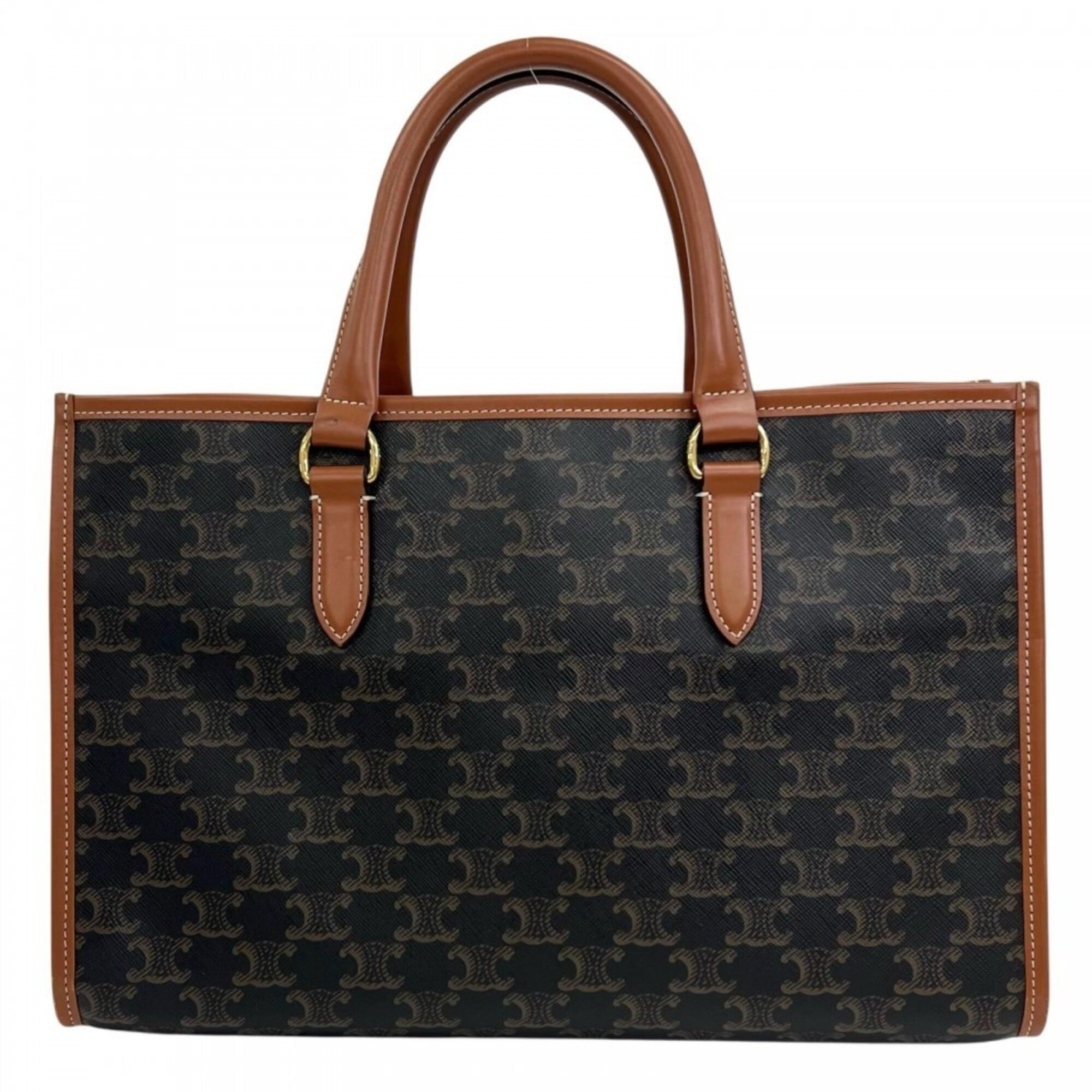 Celine Brown Pvc Leather Tote Bag (Pre-Owned)