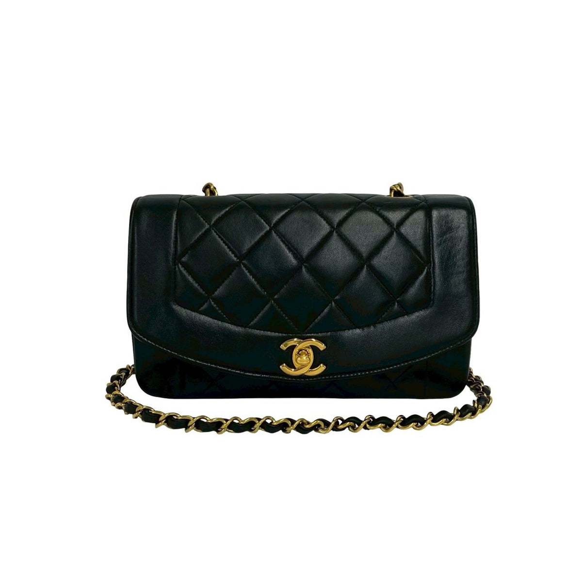 Chanel Black Leather Shoulder Bag (Pre-Owned)