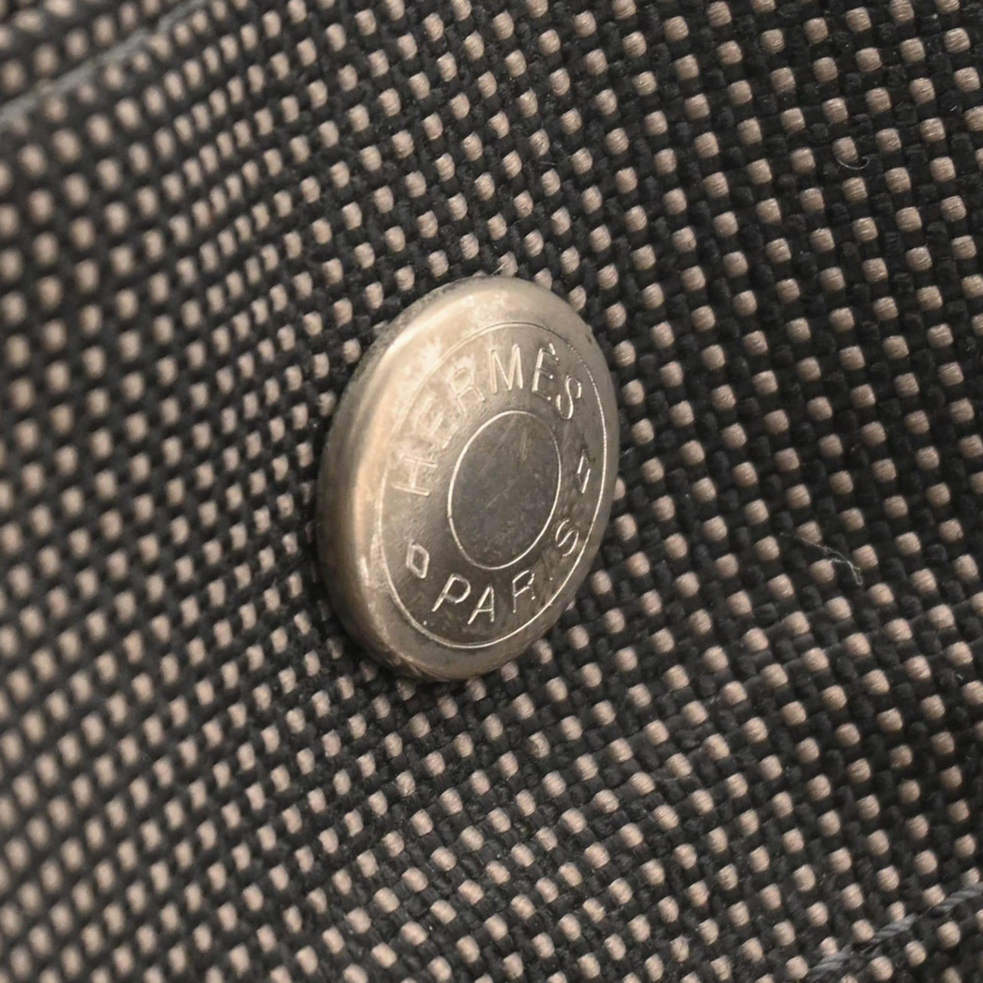 Hermes Her Line Gray Nylon Canvas Backpack (Pre-Owned)
