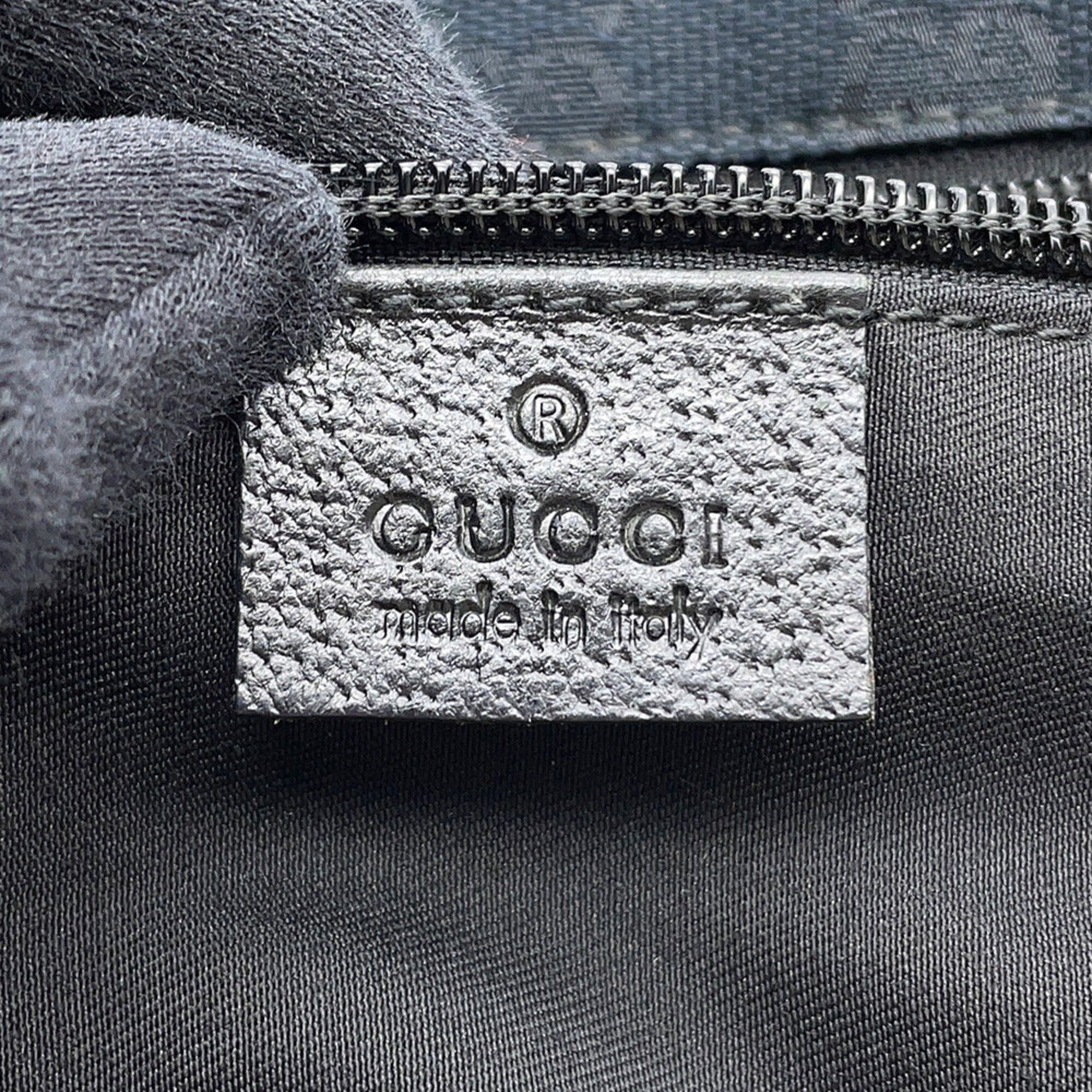 Gucci Black Gg Canvas Handbag Tote Bag (Pre-Owned)