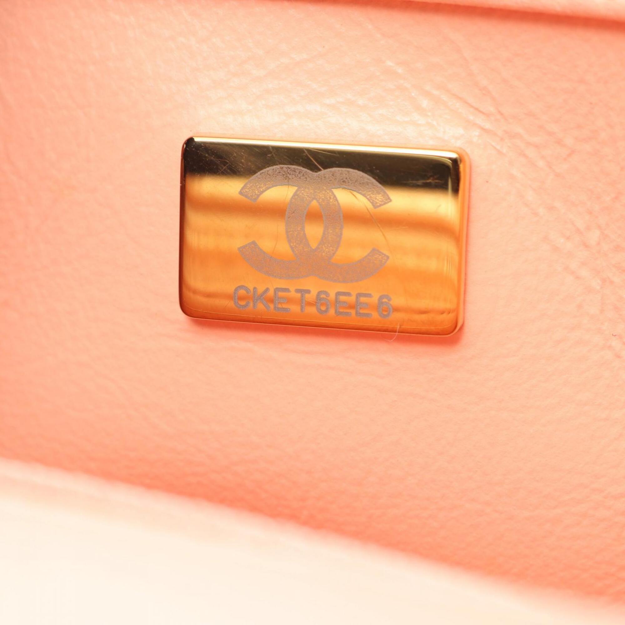 Chanel Pink Leather Handbag Shoulder Bag (Pre-Owned)