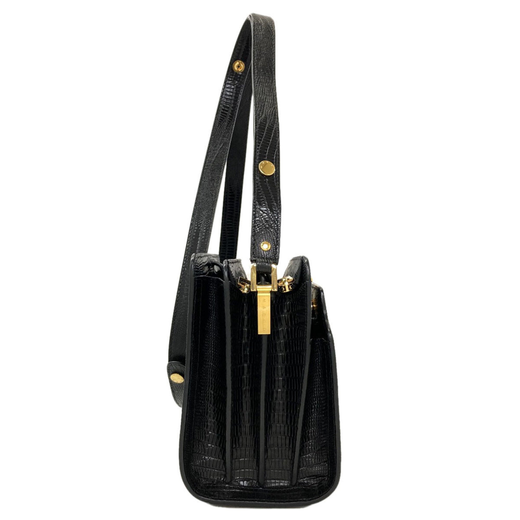 Marni Black Leather Shoulder Bag (Pre-Owned)