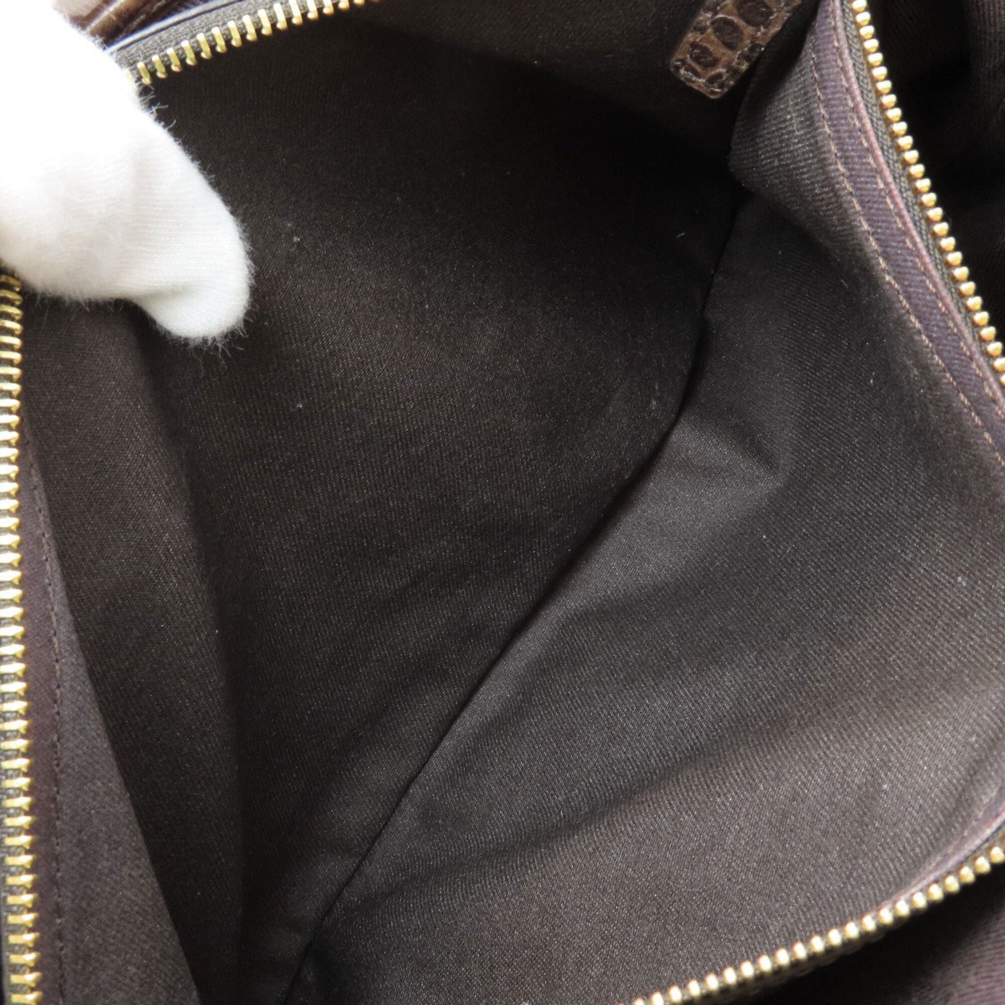 Celine Dark Brown Canvas Handbag (Pre-Owned)