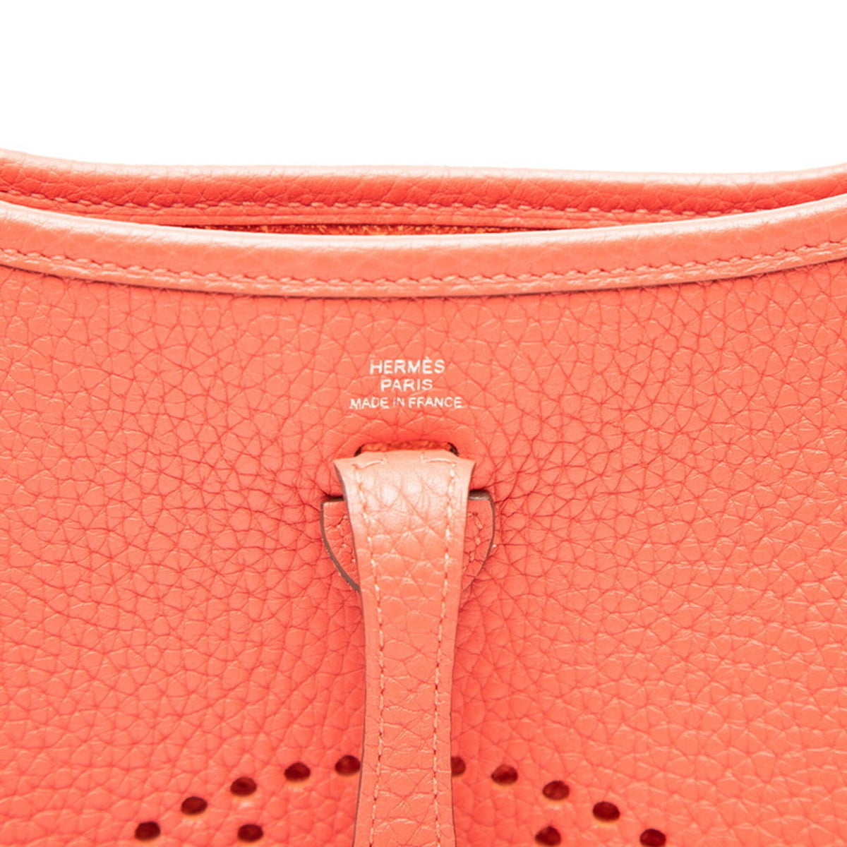 Hermes Red Color Taurillon Clemence Leather Shoulder Bag (Pre-Owned)