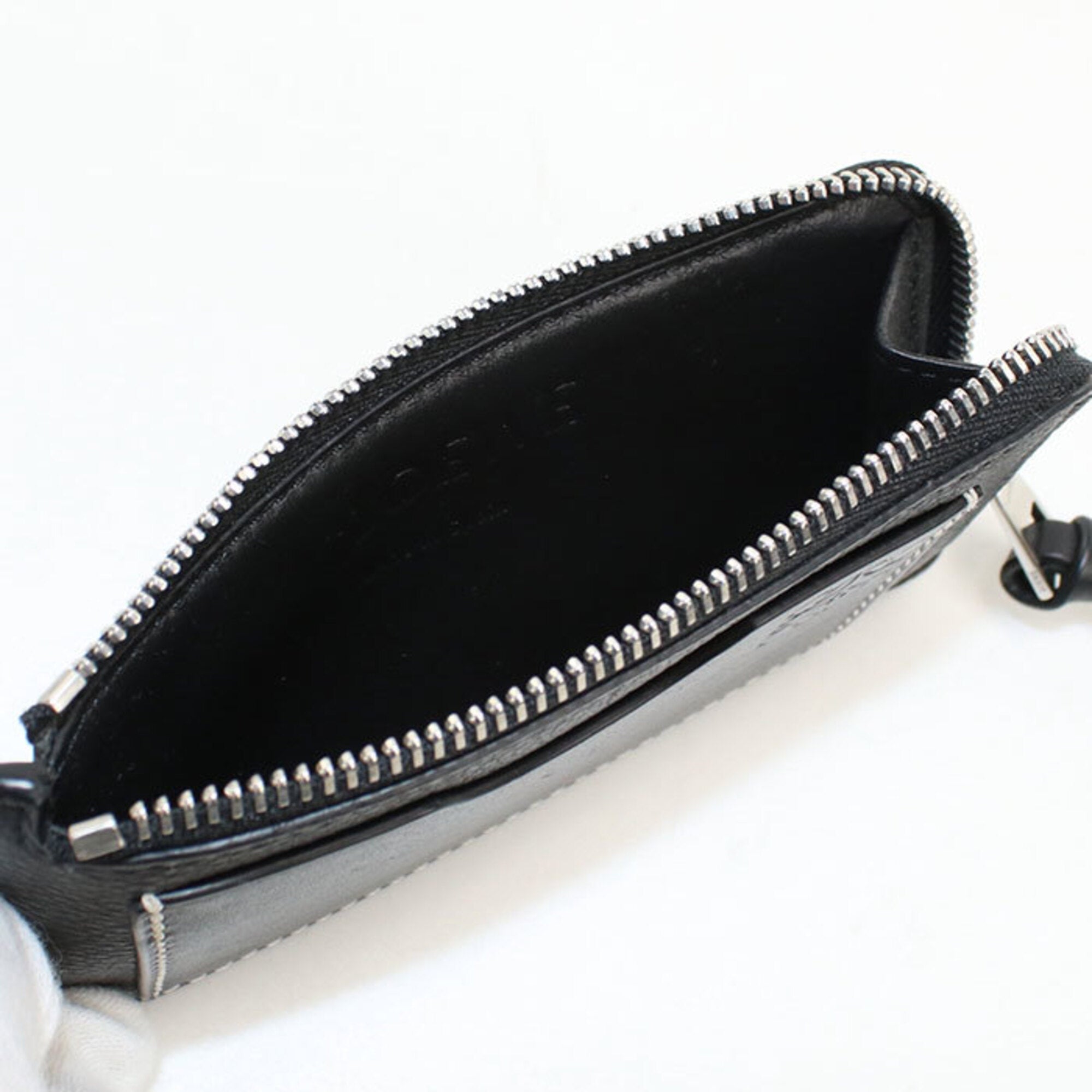 Loewe Black Leather Coin Purse/Coin Case (Pre-Owned)