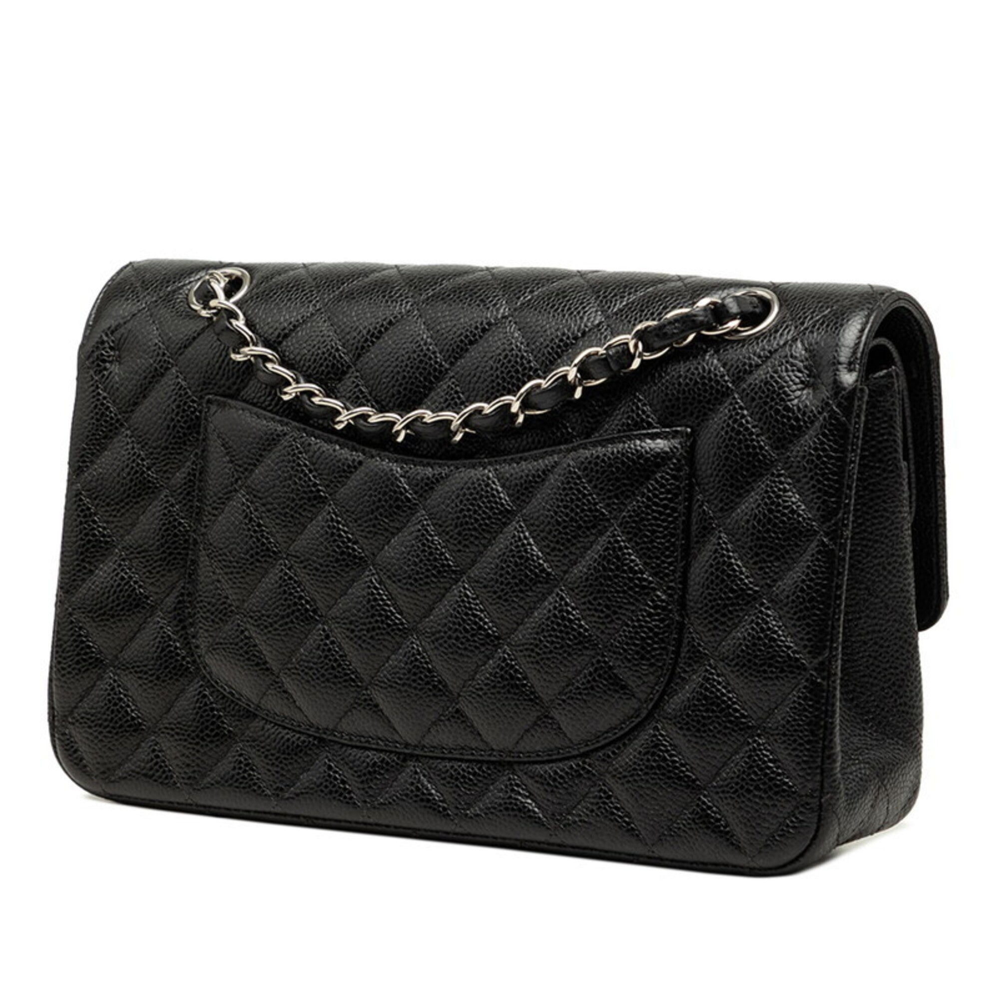 Chanel Black Grained Calfskin Shoulder Bag (Pre-Owned)