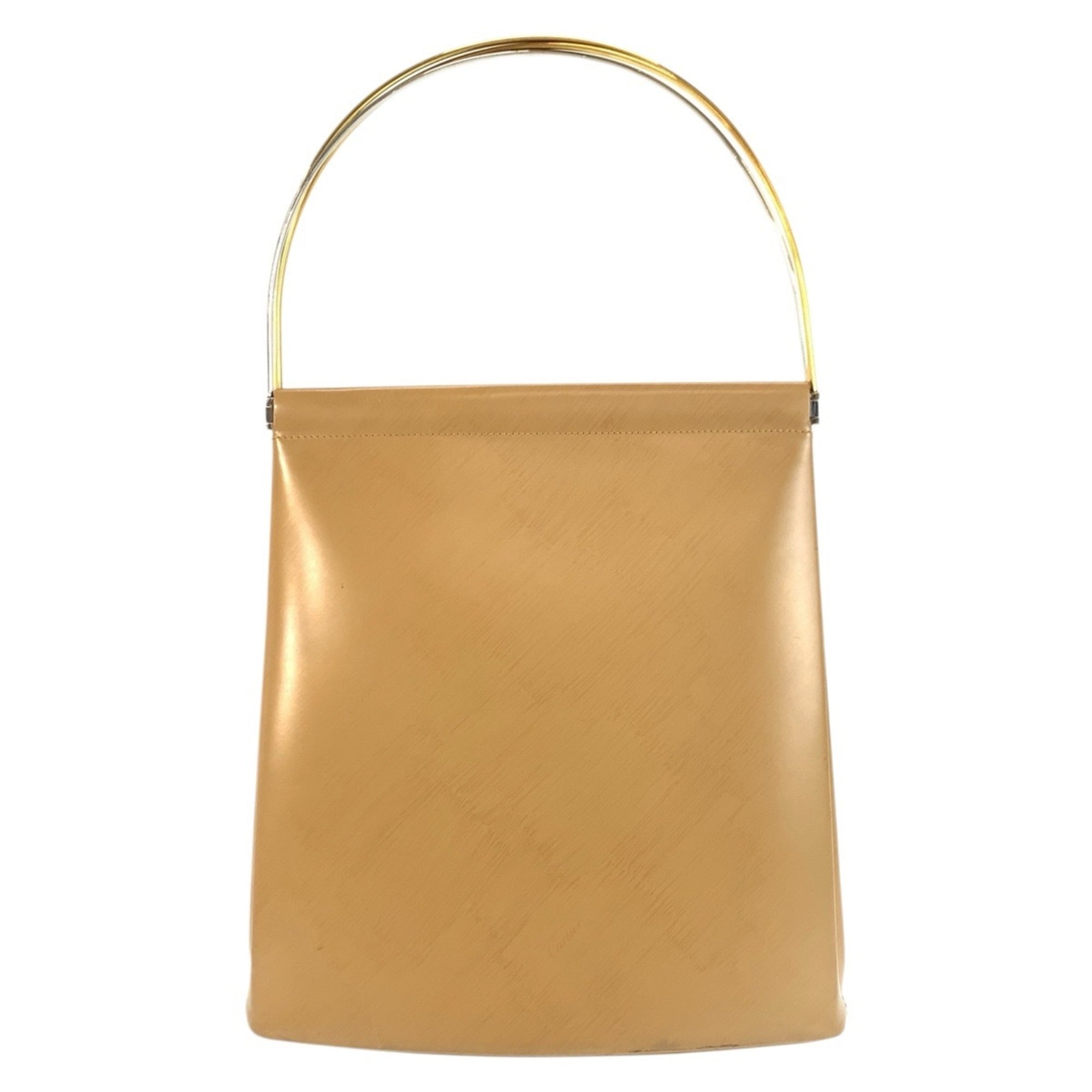 Cartier Beige Leather Handbag Shoulder Bag (Pre-Owned)
