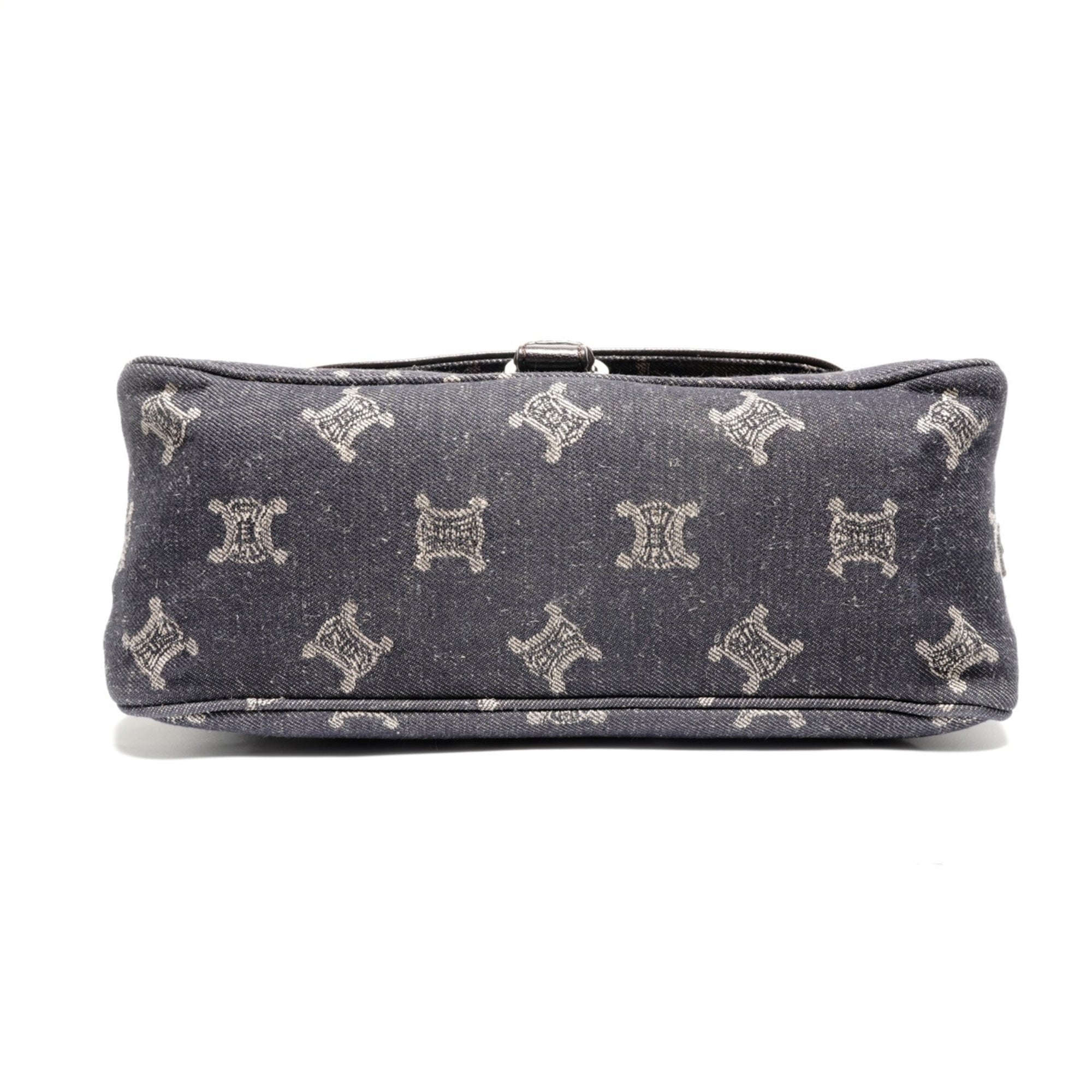 Celine Macadam Navy Denim Shoulder Bag (Pre-Owned)