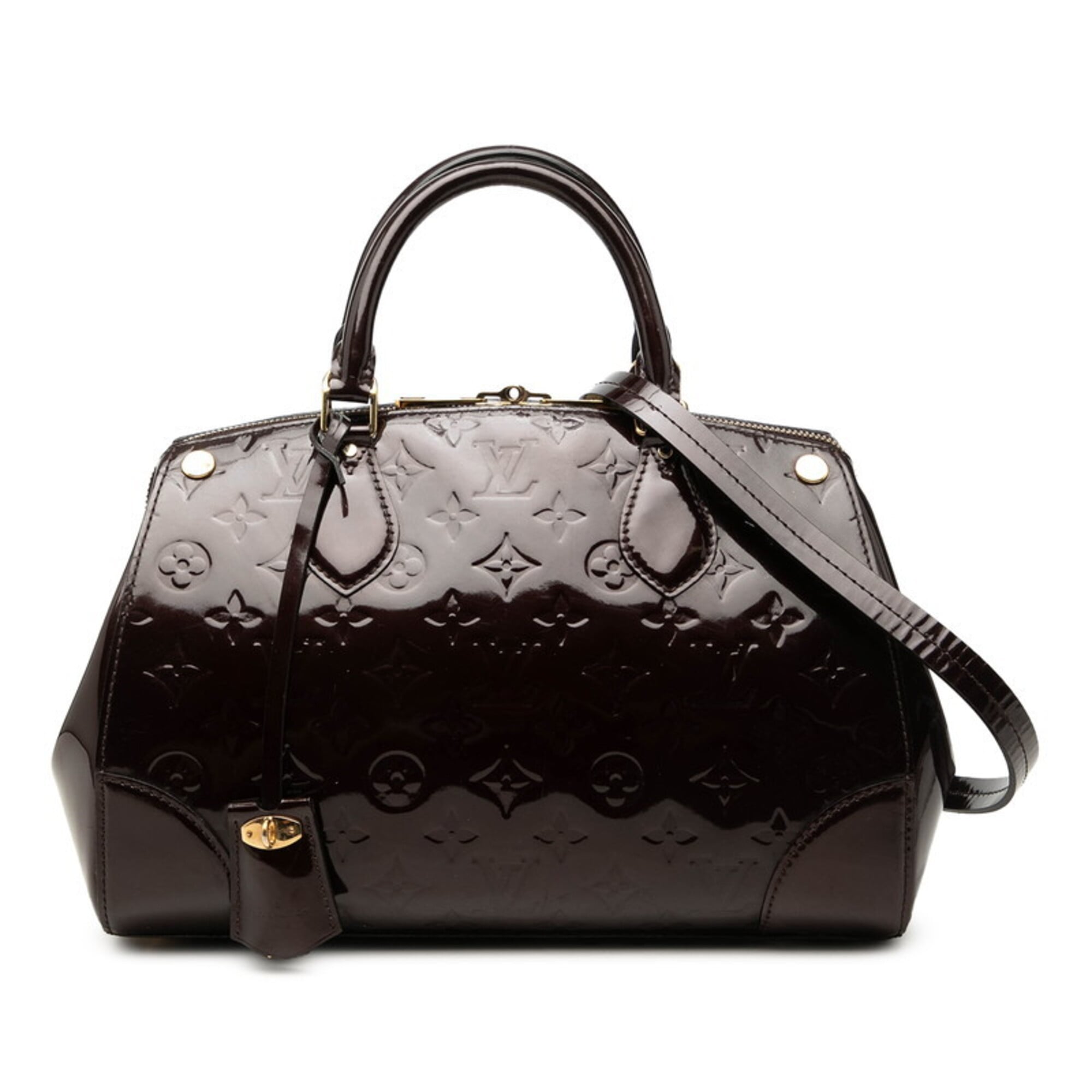 Louis Vuitton Amarante Monogram Purple Patent Leather Handbag Shoulder Bag (Pre-Owned)