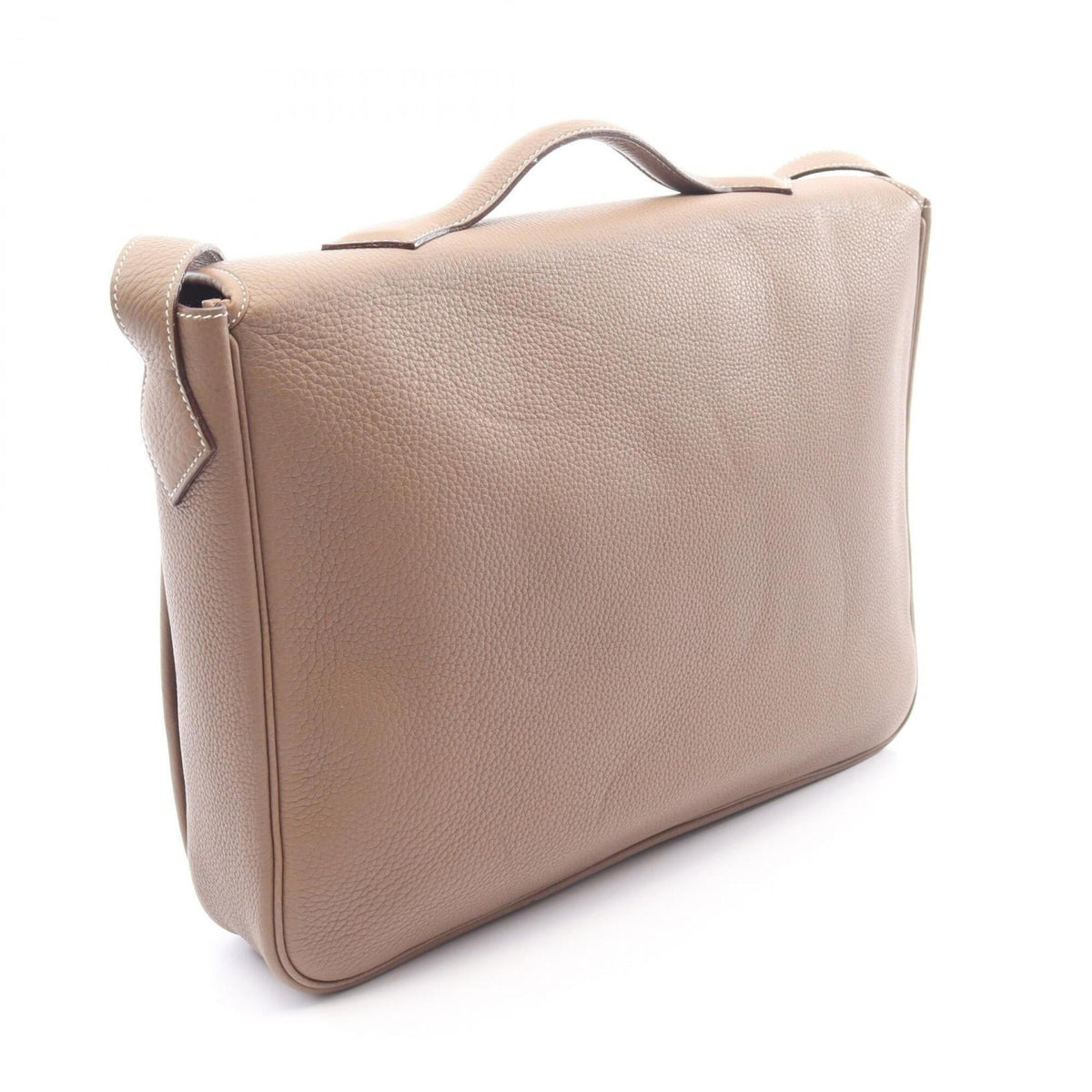 Hermes Etoupe Gray Gray Taurillon Clemence Leather Leather Handbag Shoulder Bag (Pre-Owned)