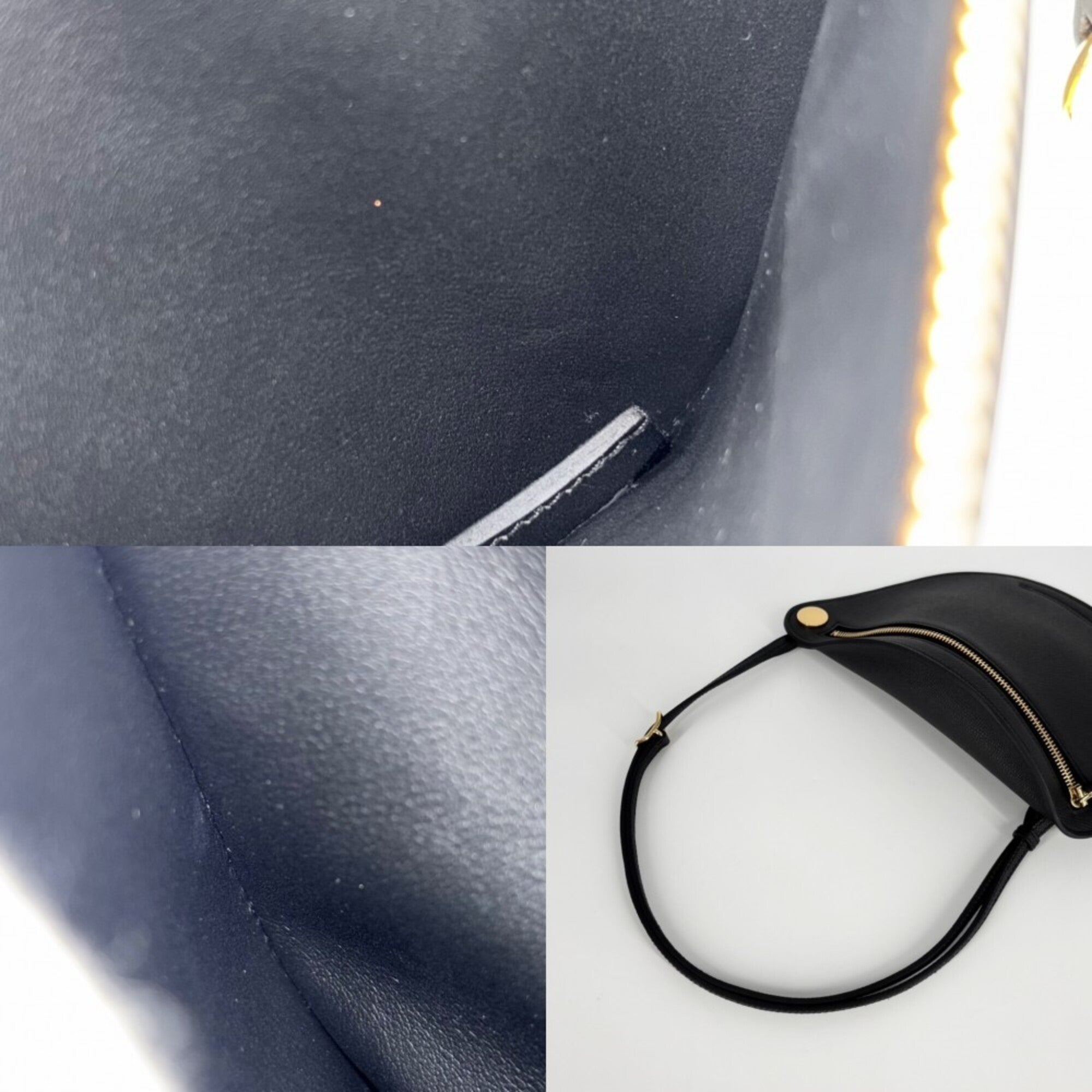 Hermes Black Epsom Leather Pochette Shoulder Bag (Pre-Owned)