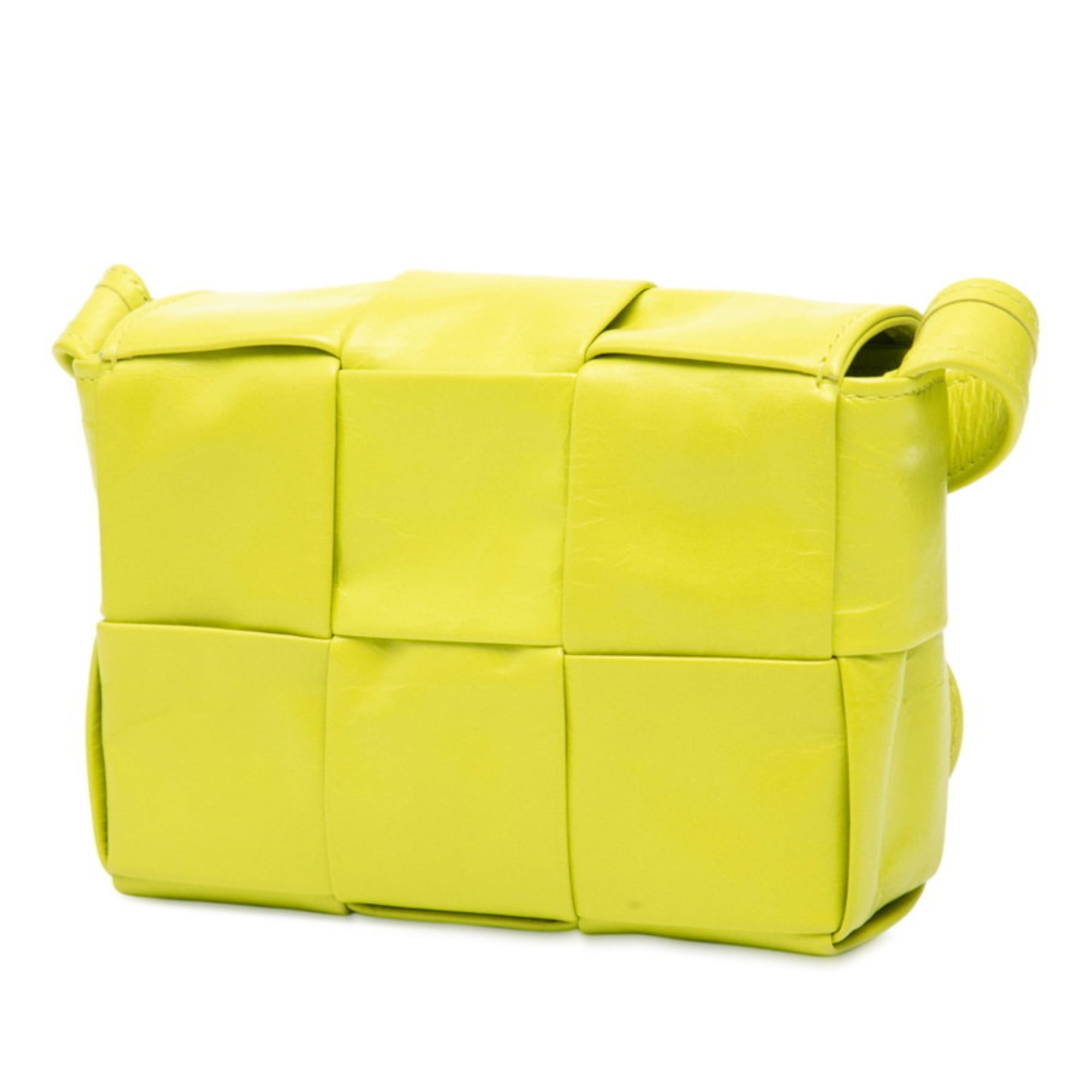 Bottega Veneta Light Green Leather Shoulder Bag (Pre-Owned)