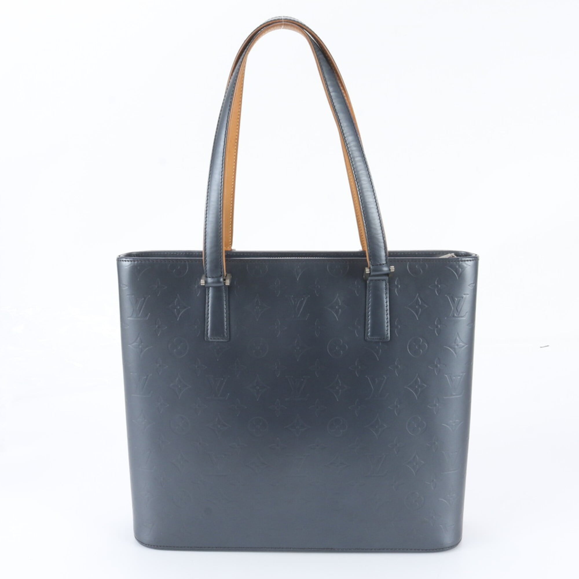 Louis Vuitton Blue Leather Shoulder Bag Tote Bag (Pre-Owned)