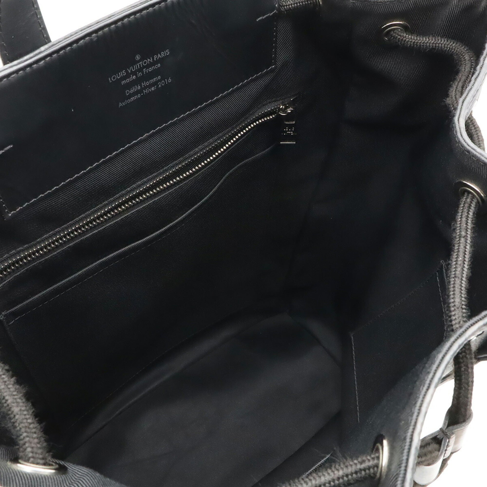 Louis Vuitton Black Gray Monogram Eclipse Canvas Leather Backpack (Pre-Owned)
