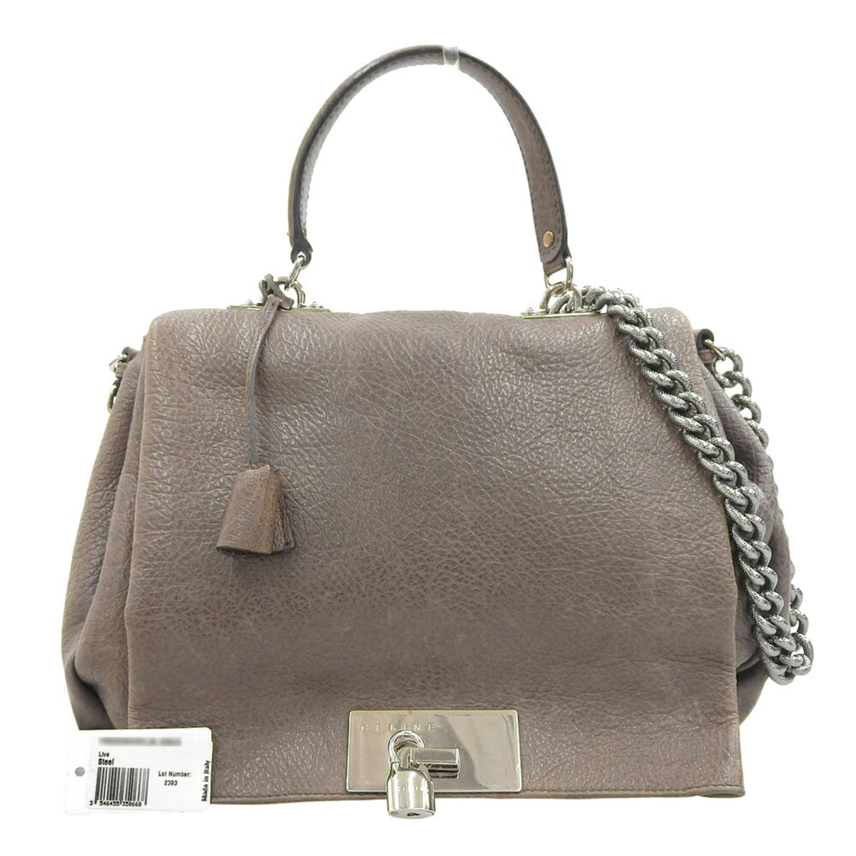 Celine Gray Leather Handbag (Pre-Owned)