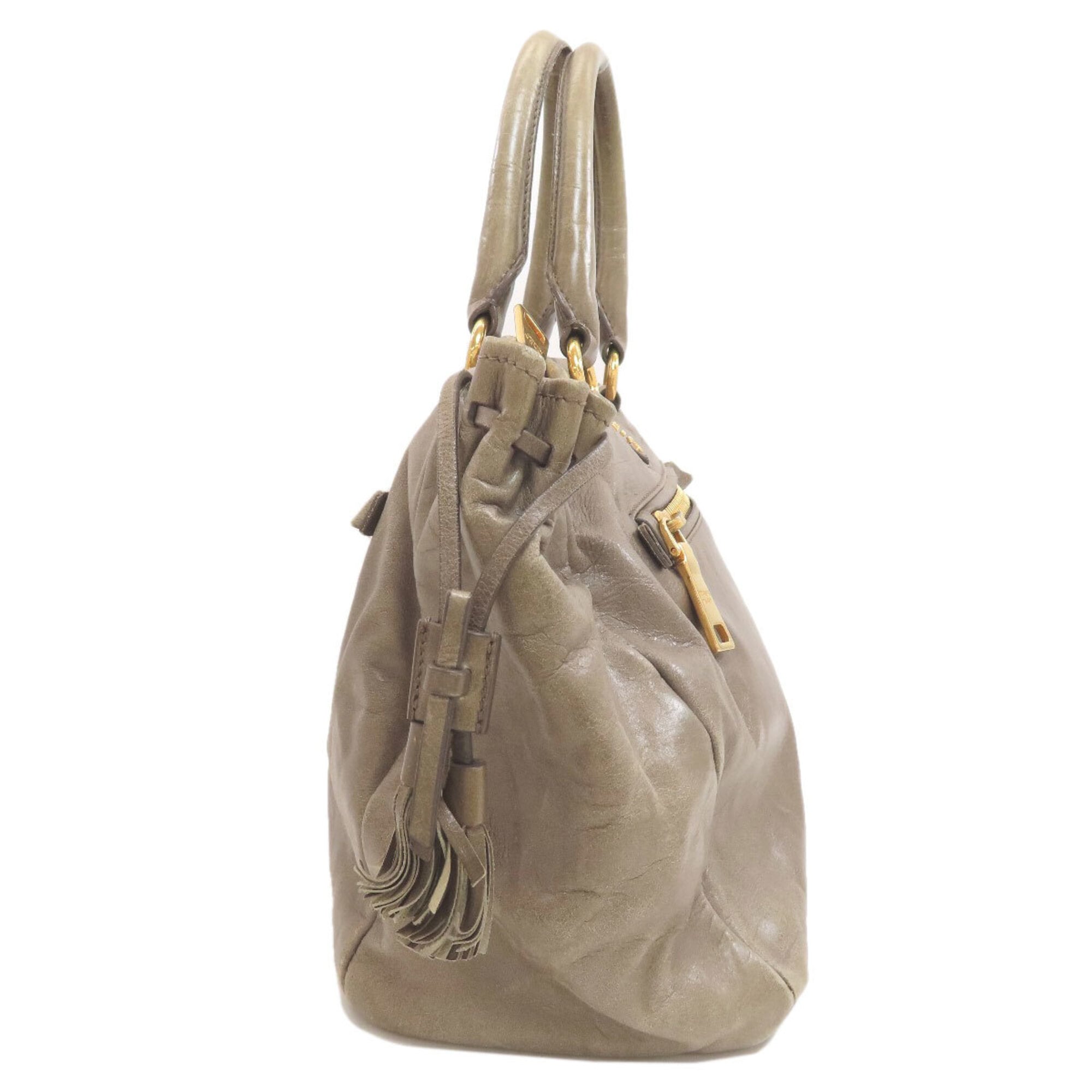 Prada Brown Leather Handbag (Pre-Owned)