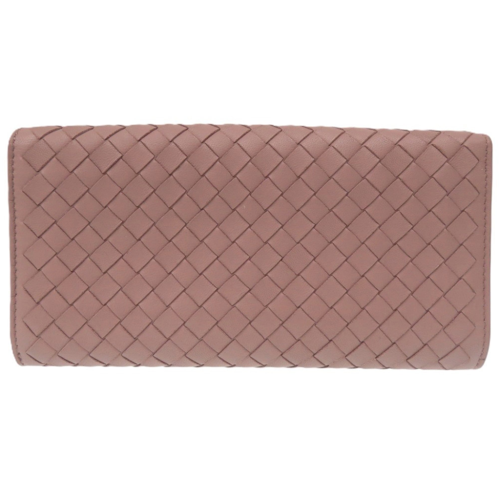 Bottega Veneta Pink Intrecciato Long Wallet (Bi-Fold) (Pre-Owned)
