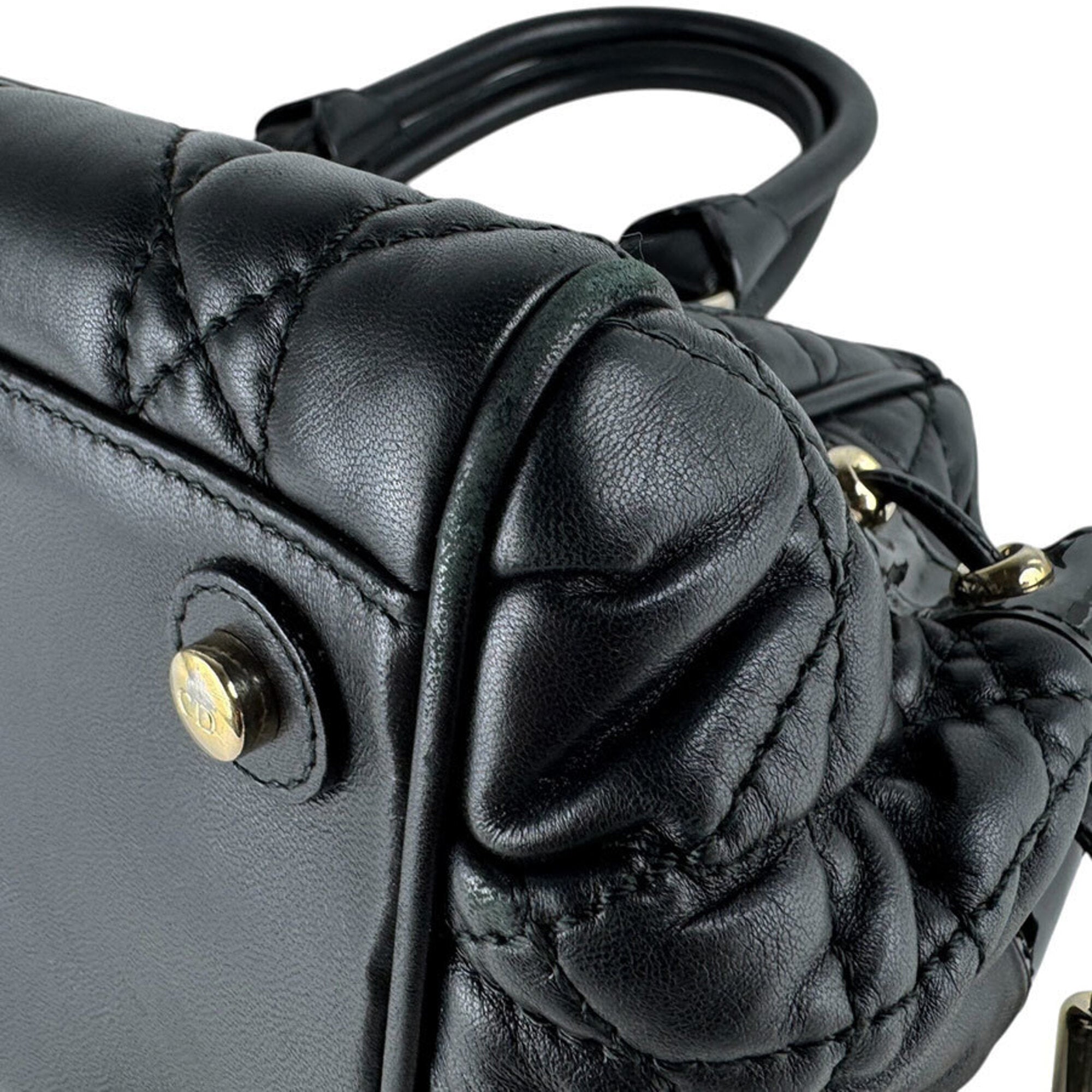 Christian Dior Black Patent Leather Leather Handbag (Pre-Owned)
