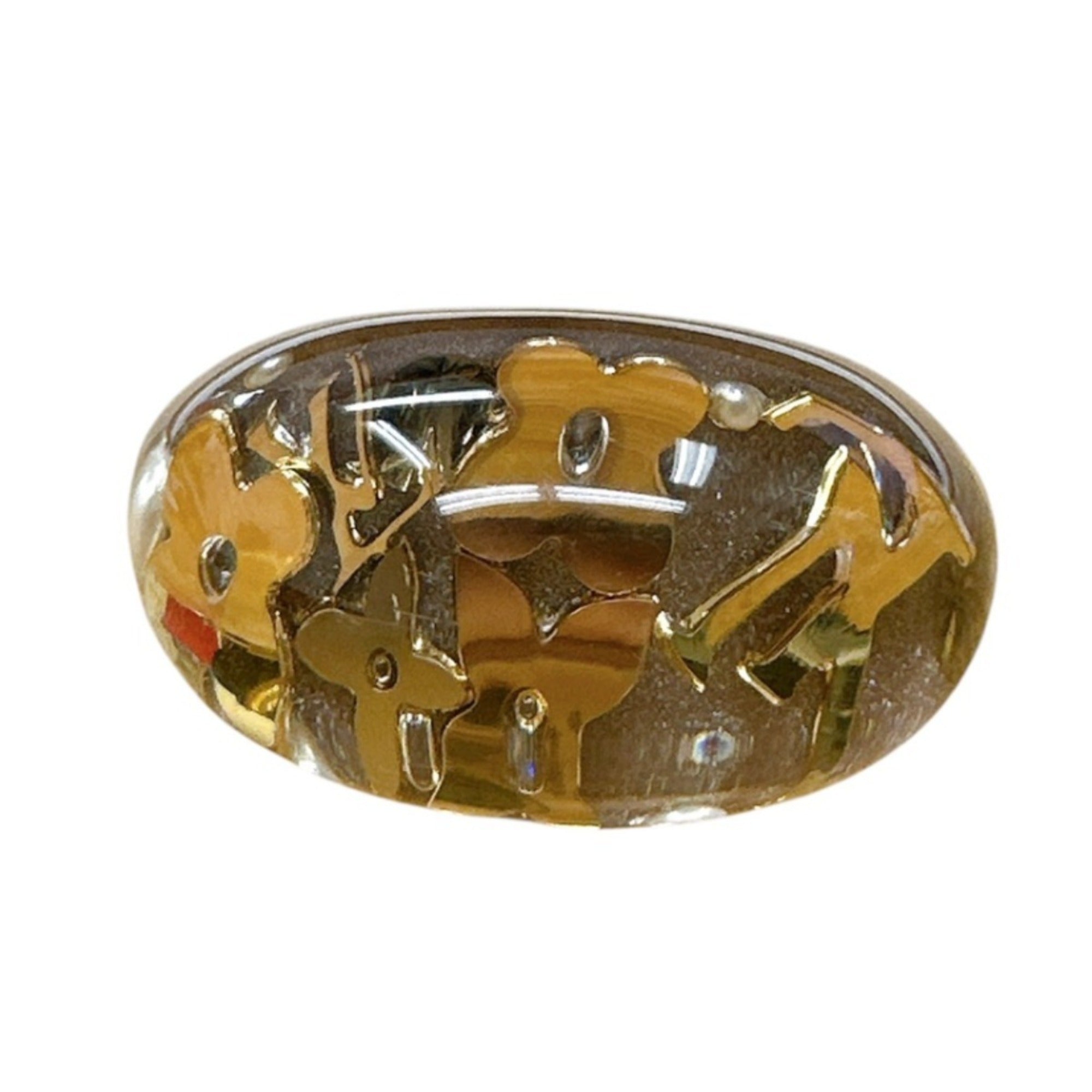 Louis Vuitton Gold Brown Band Ring (Pre-Owned)