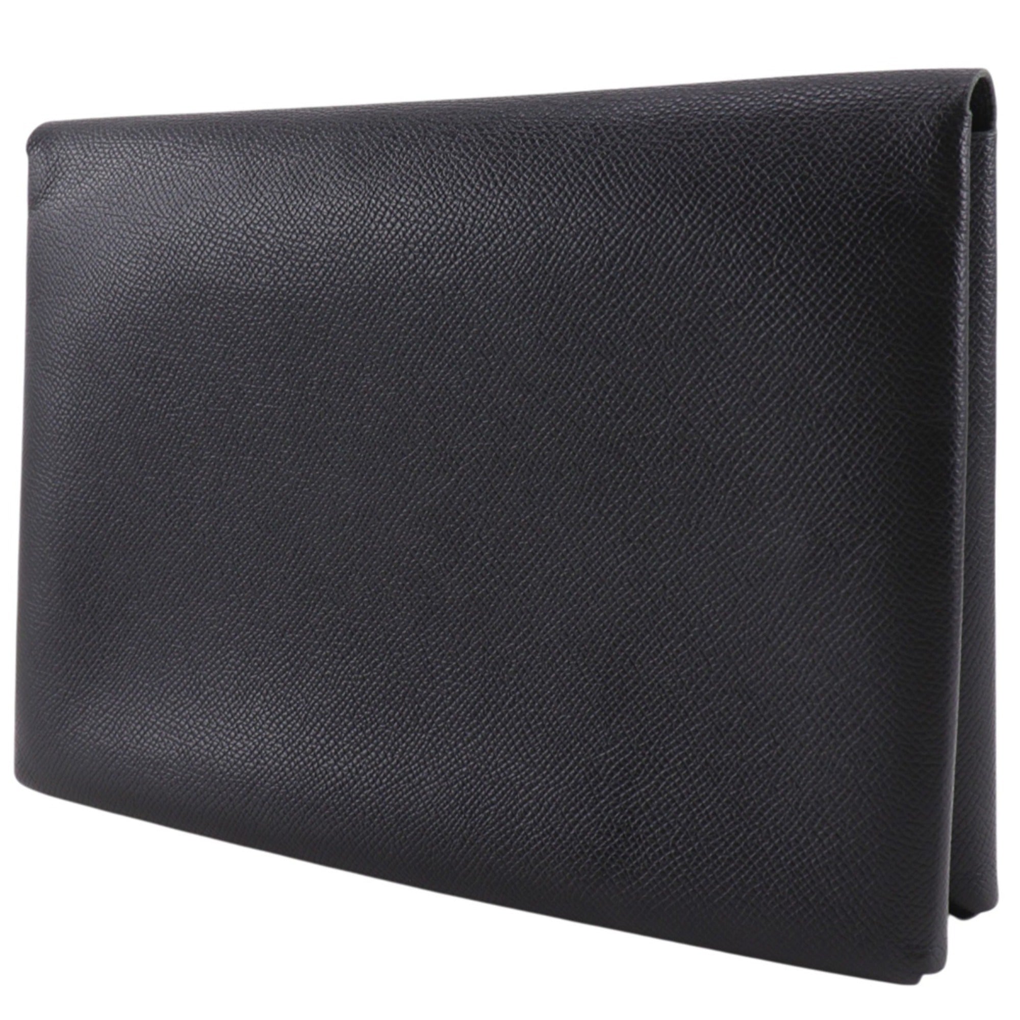 Hermes Black Green Epsom Leather Clutch Bag (Pre-Owned)