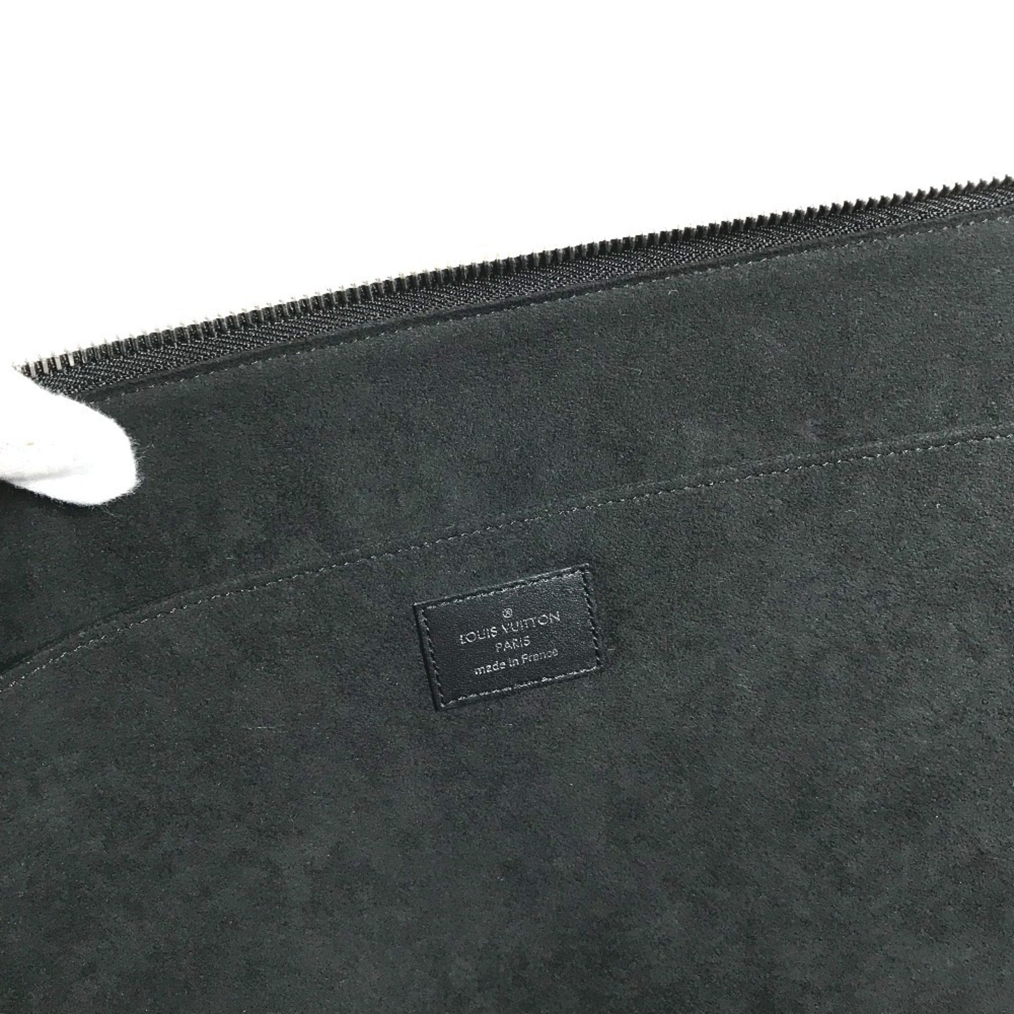 Louis Vuitton Epi Black Noir Epi Leather Clutch Bag Handbag Pochette (Pre-Owned)