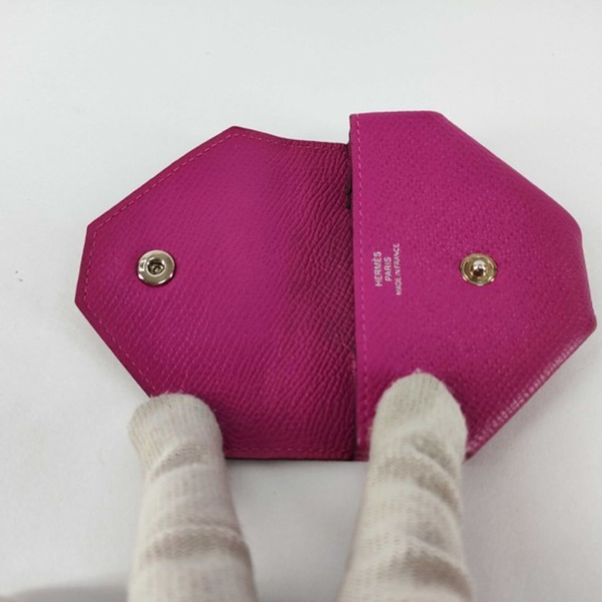 Hermes Pink Epsom Leather Coin Purse/Coin Case (Pre-Owned)