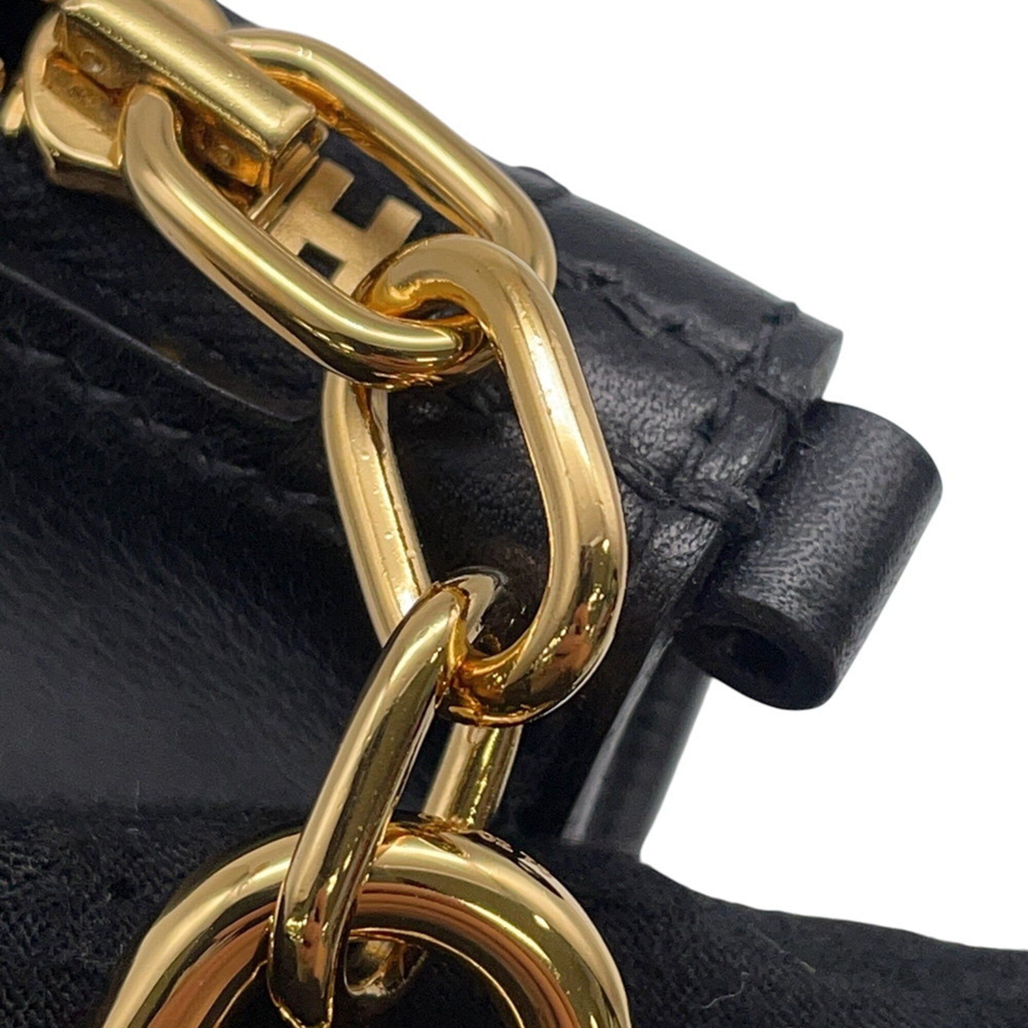 Hermes Black Evergrain Leather Handbag (Pre-Owned)