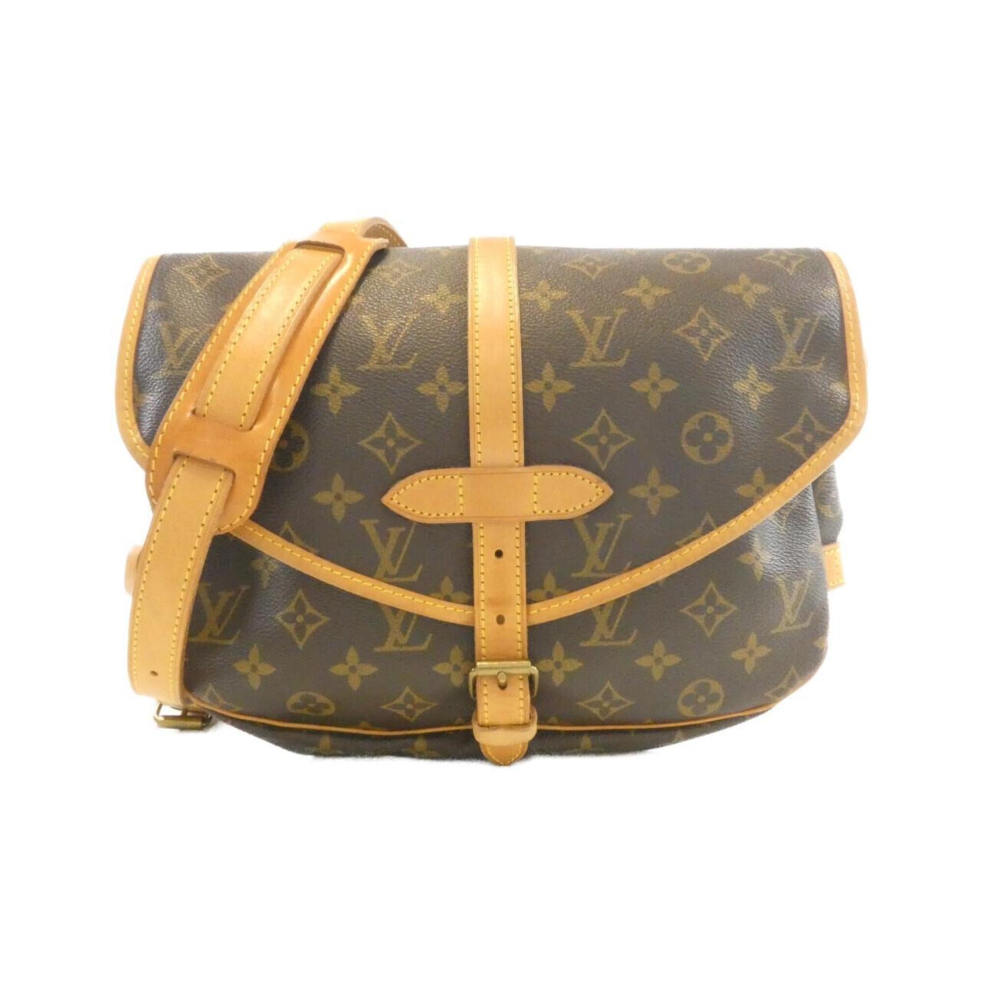 Louis Vuitton Marron Coated Canvas Shoulder Bag (Pre-Owned)