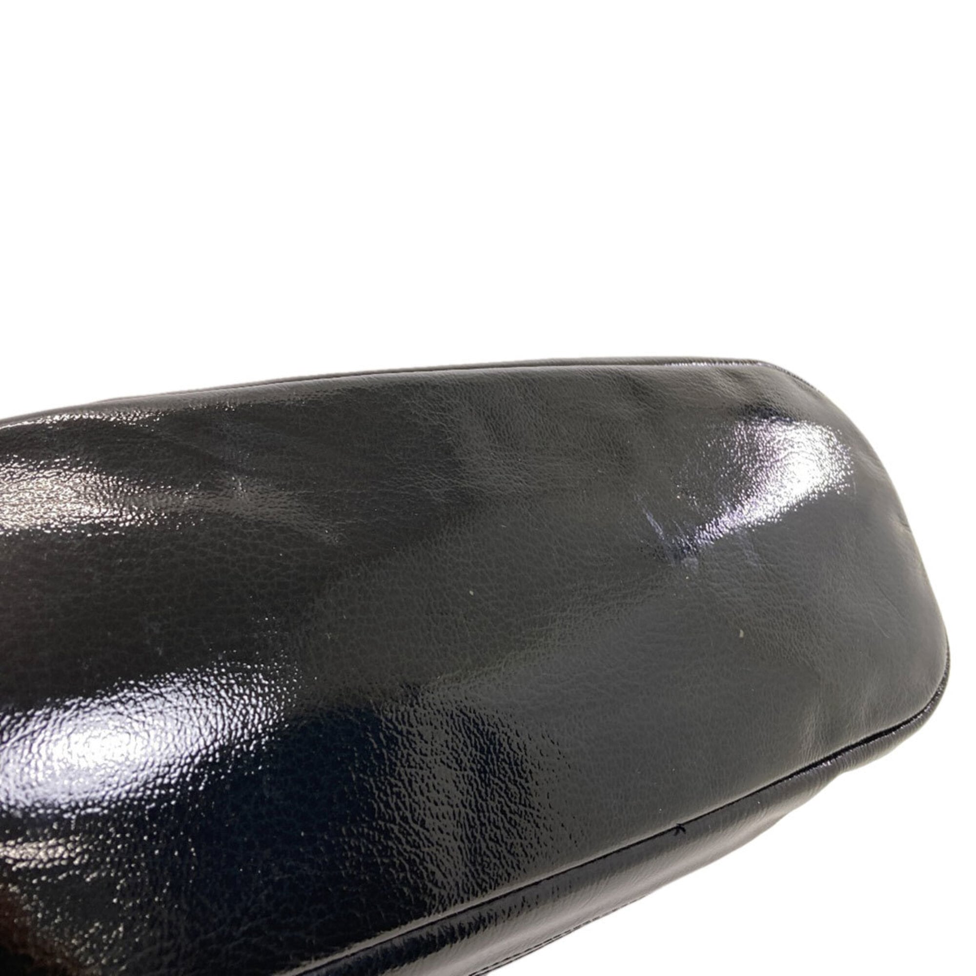 Longchamp Black Patent Leather Tote Bag (Pre-Owned)