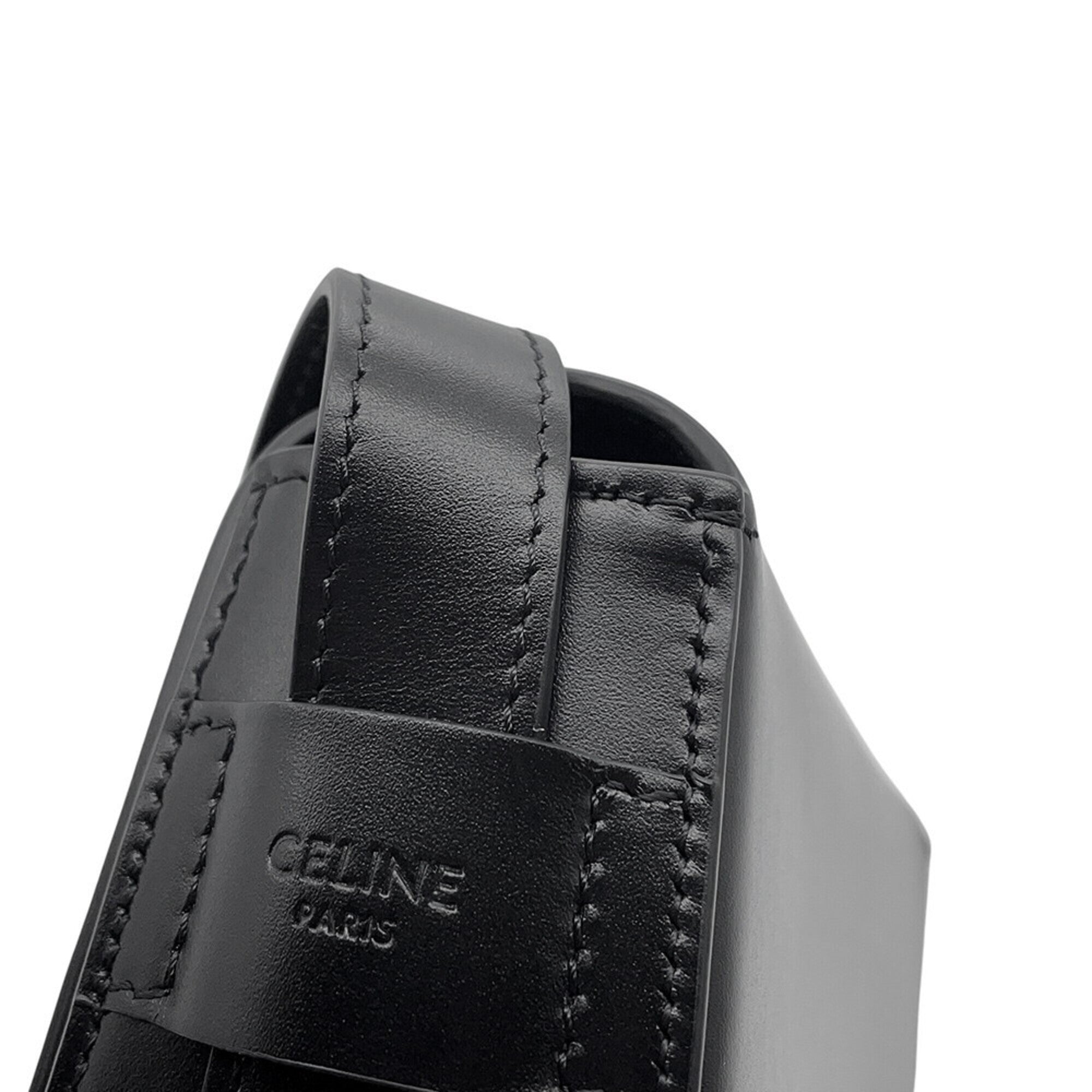 Celine Black Leather Handbag Shoulder Bag (Pre-Owned)