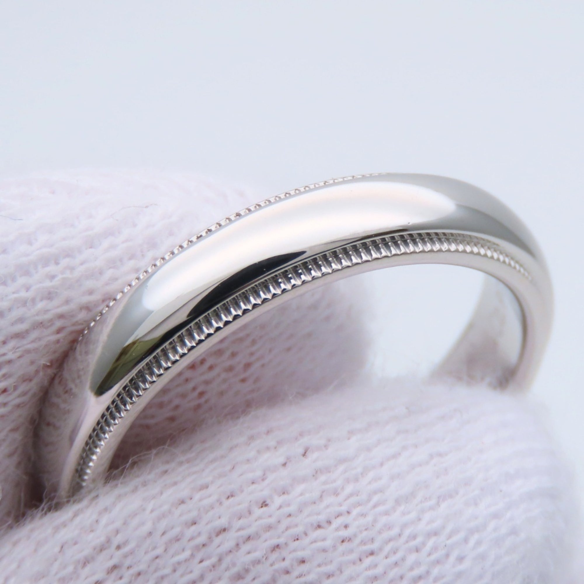 Tiffany Platinum Platinum 950 Band Ring (Pre-Owned)