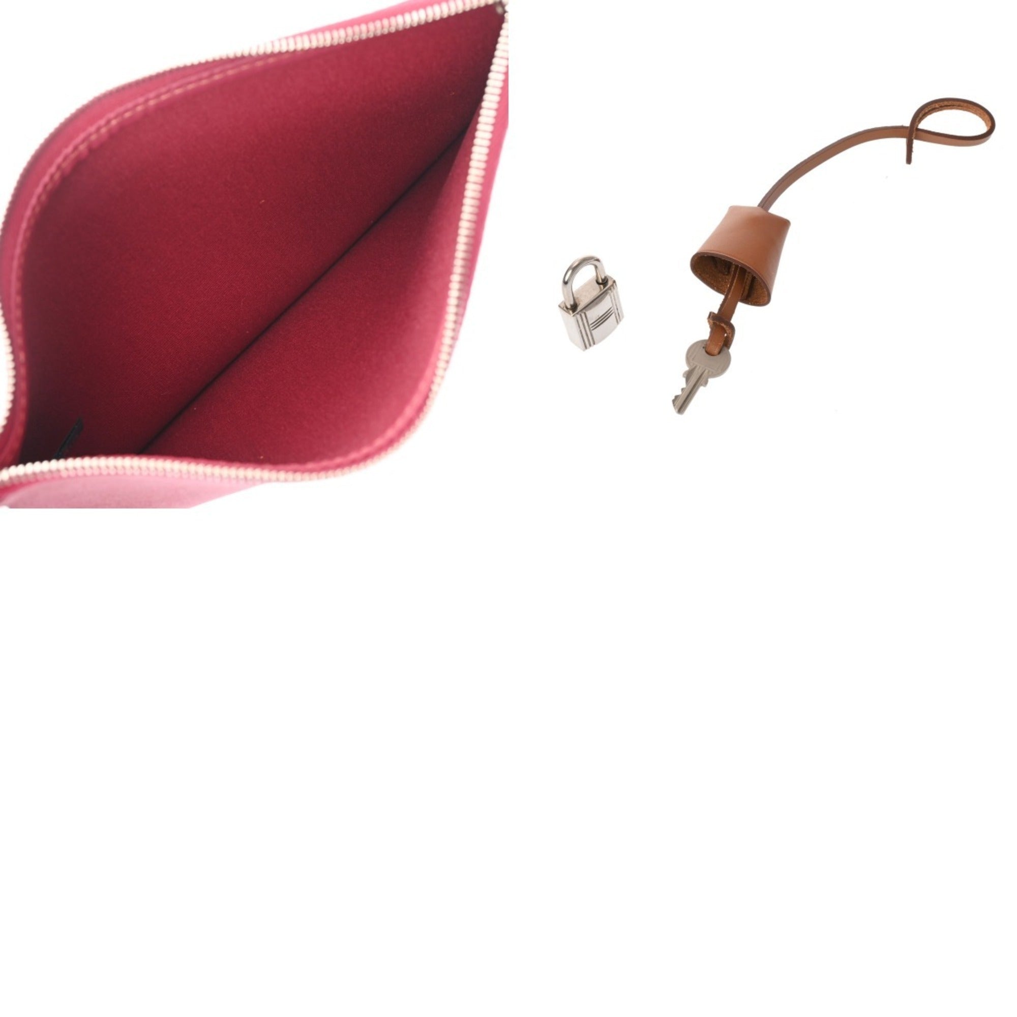 Hermes Bordeaux Toile Officier Handbag Pouch (Pre-Owned)