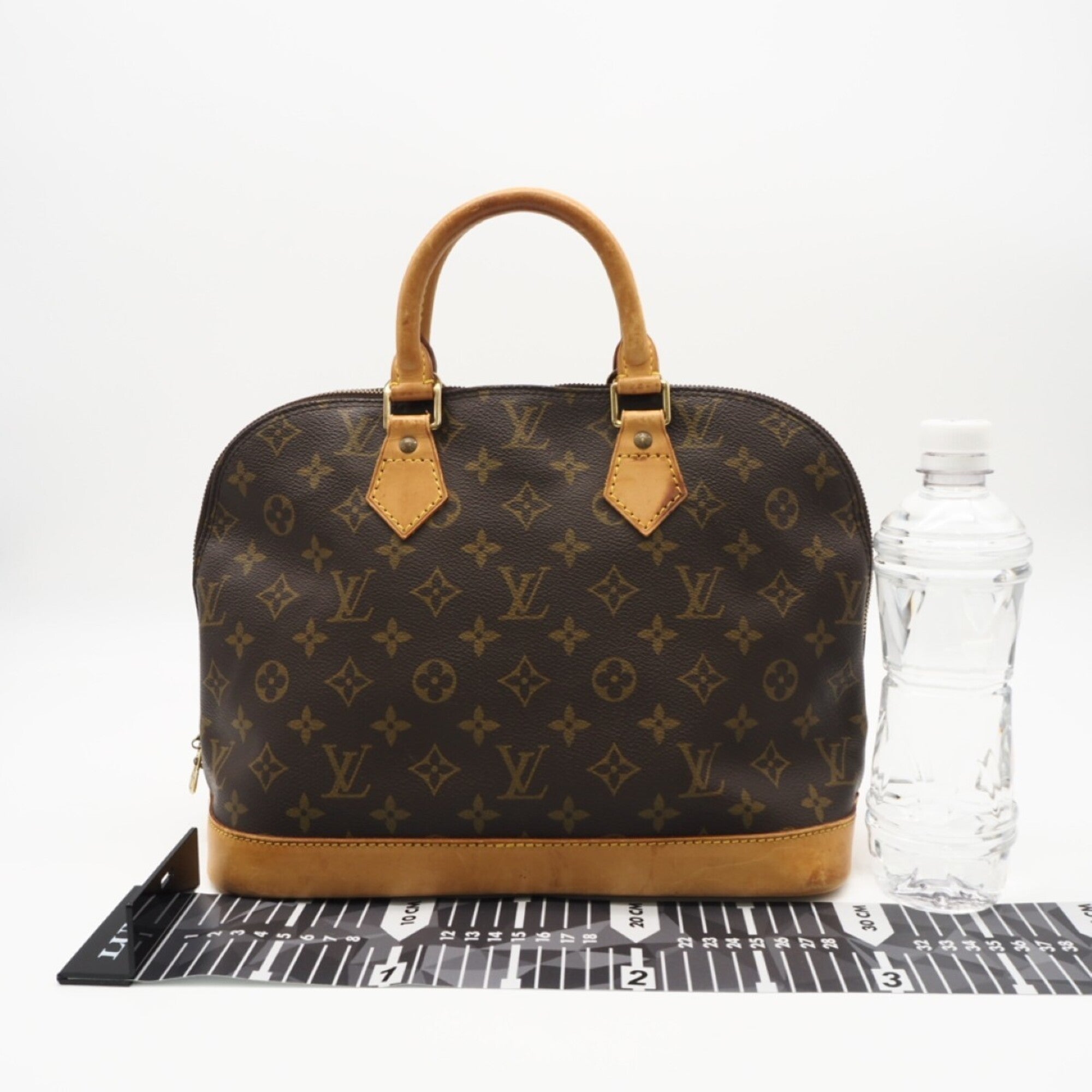 Louis Vuitton Monogram Black Coated Canvas Leather Handbag (Pre-Owned)
