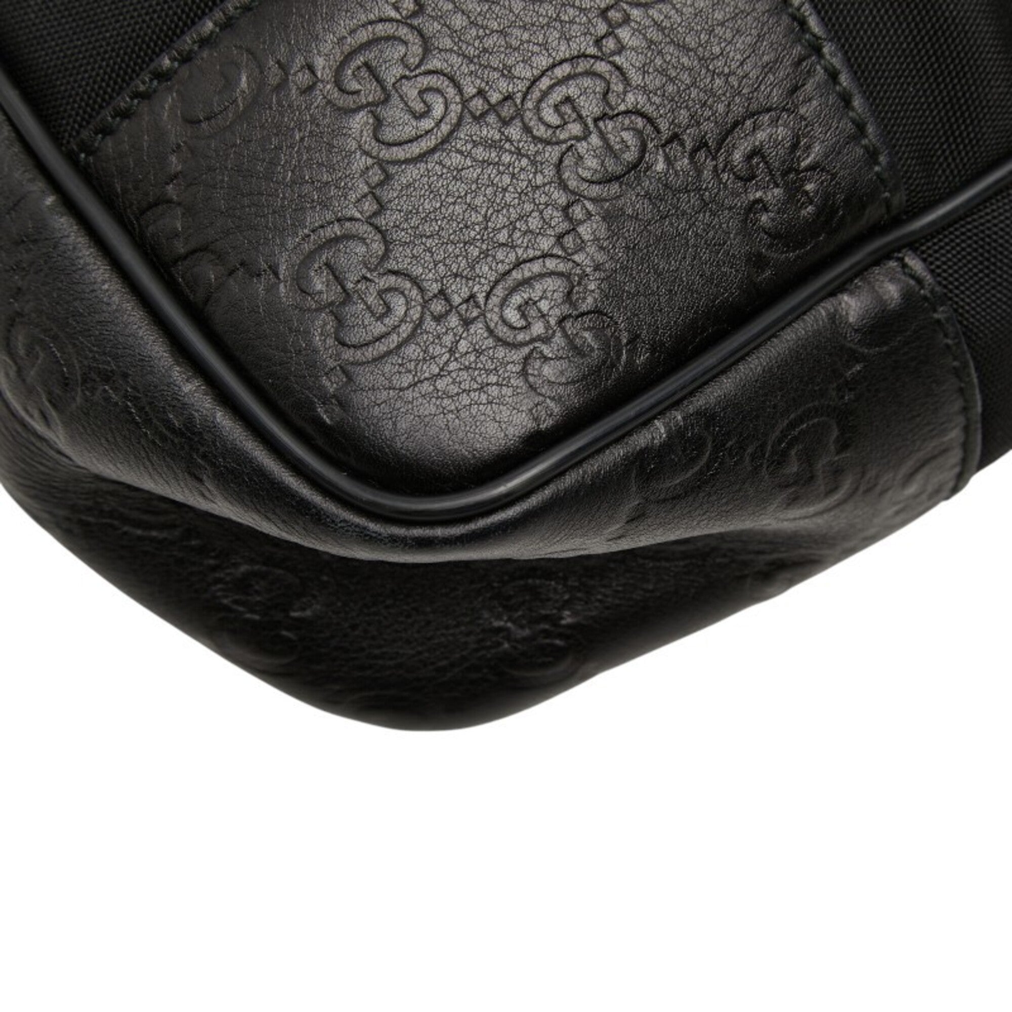 Gucci Black Nylon Leather Shoulder Bag (Pre-Owned)