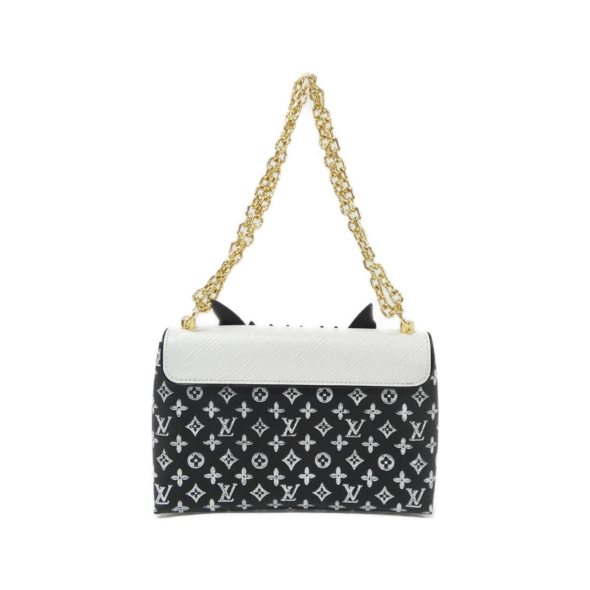 Louis Vuitton Black Coated Canvas Leather Pochette Shoulder Bag (Pre-Owned)