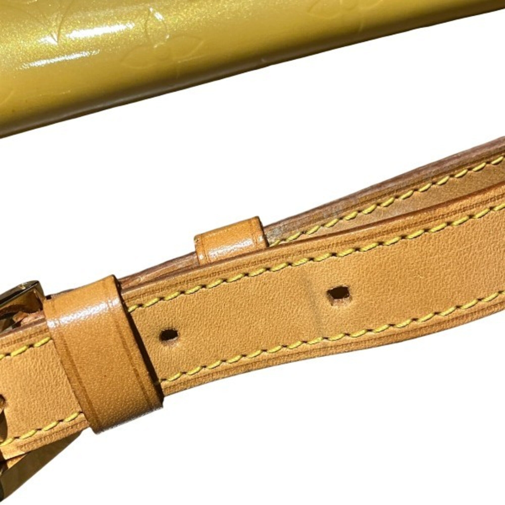 Louis Vuitton Lime Yellow Leather Handbag Shoulder Bag (Pre-Owned)