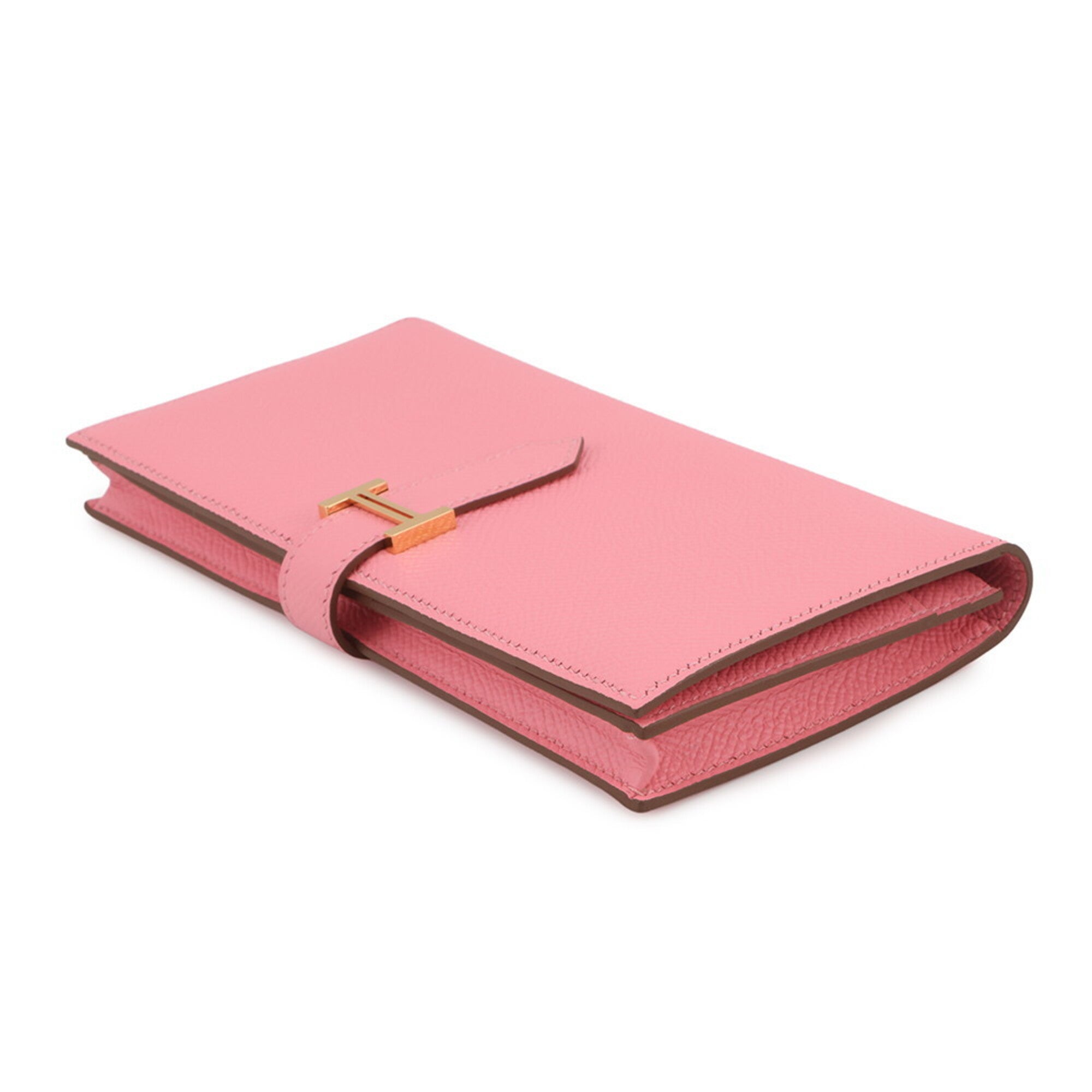 Hermes Rose Confetti Epsom Leather Long Wallet (Bi-Fold) (Pre-Owned)