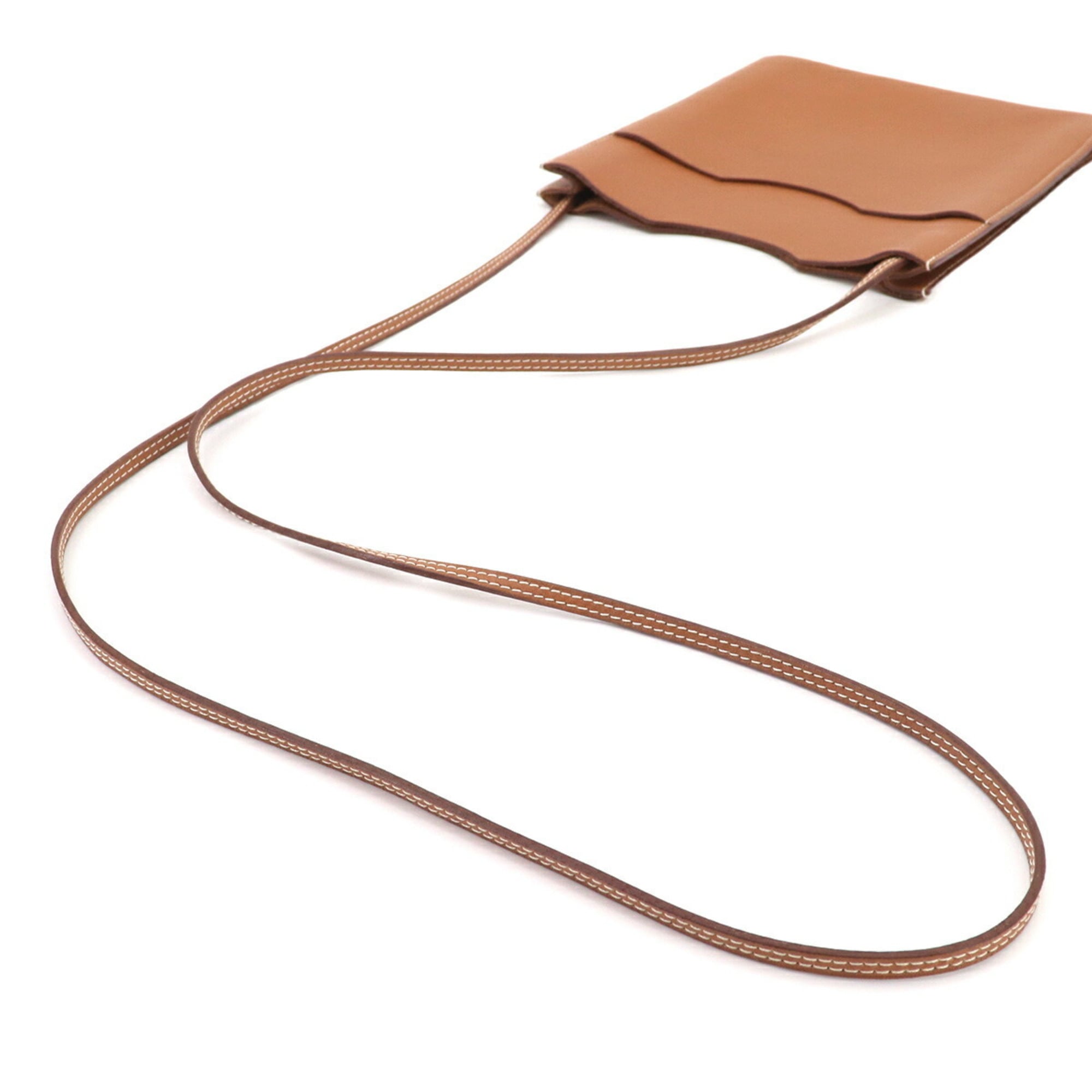 Hermes Onimaitou Gold Swift Leather Shoulder Bag (Pre-Owned)